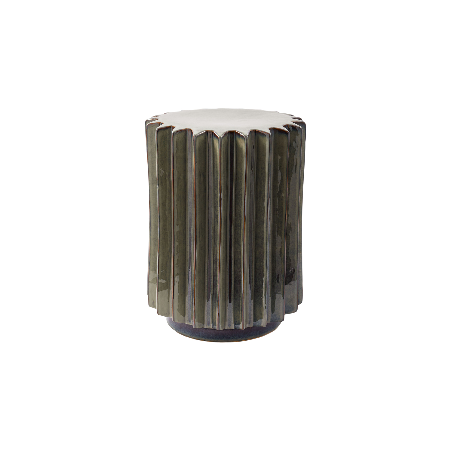 Polspotten Blue - End Table Okra - Glazed Ceramic