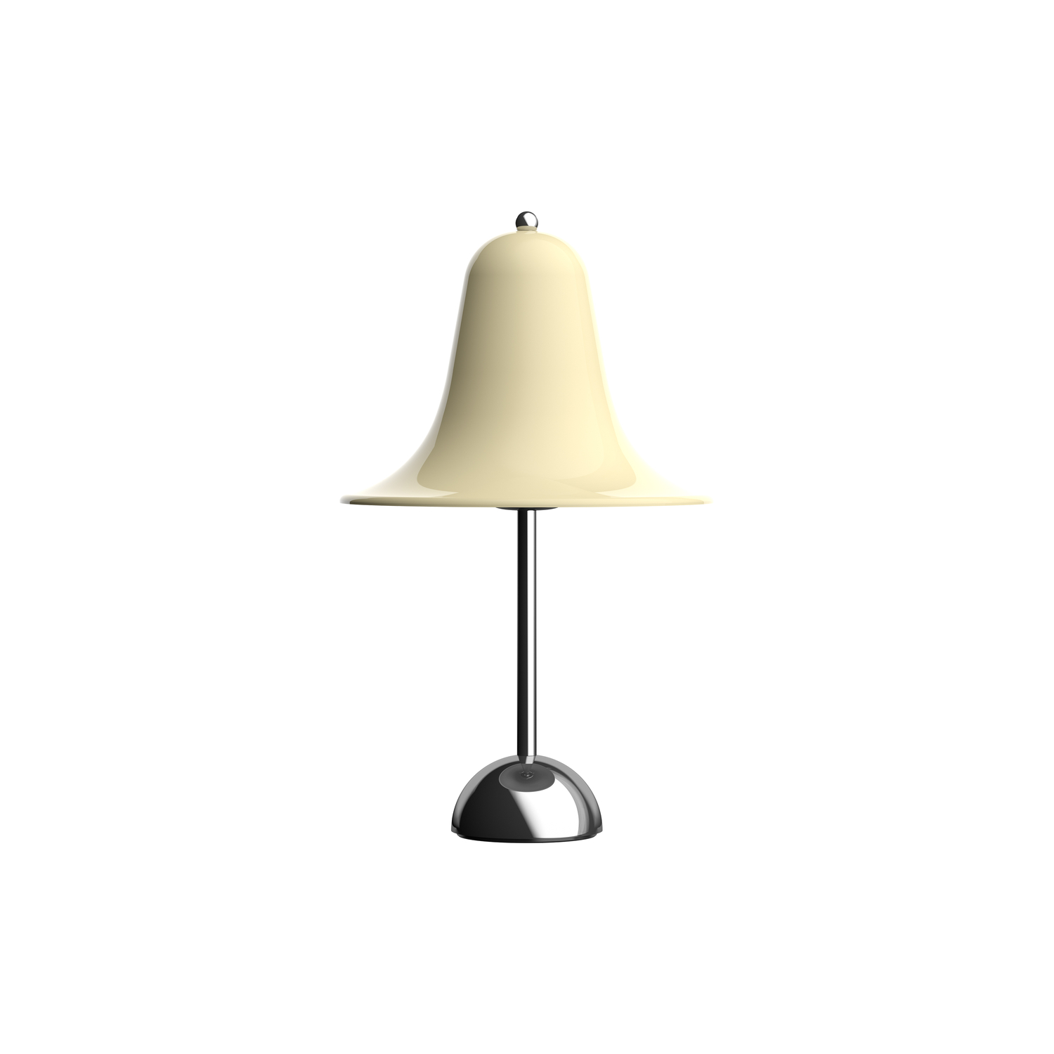 Verpan Beige - Table Lamp Pantop - Chromed Metal - Designer Verner Panton