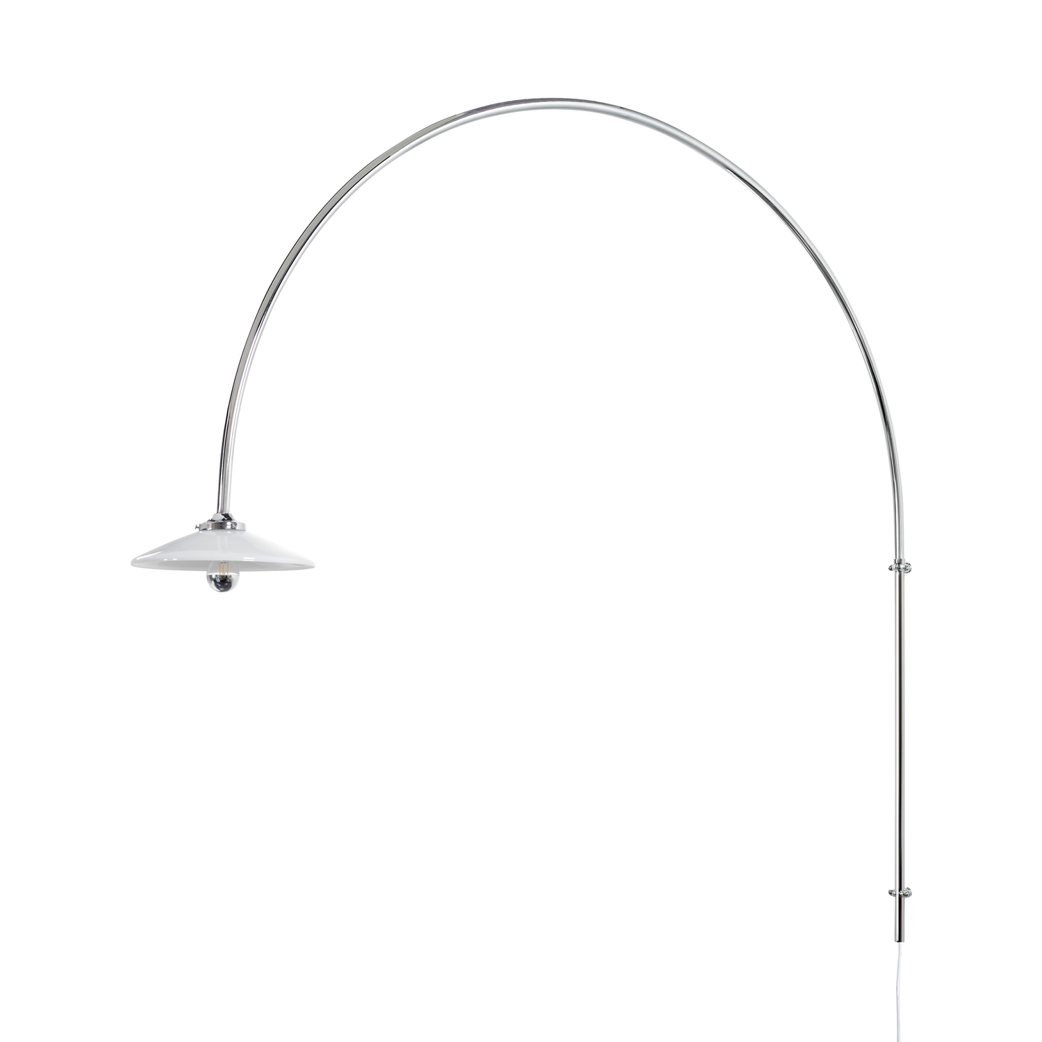 Valerie Objects Light/Silver - Wall With Plug Lamp - Chromed Steel - Designer Muller Van Severen