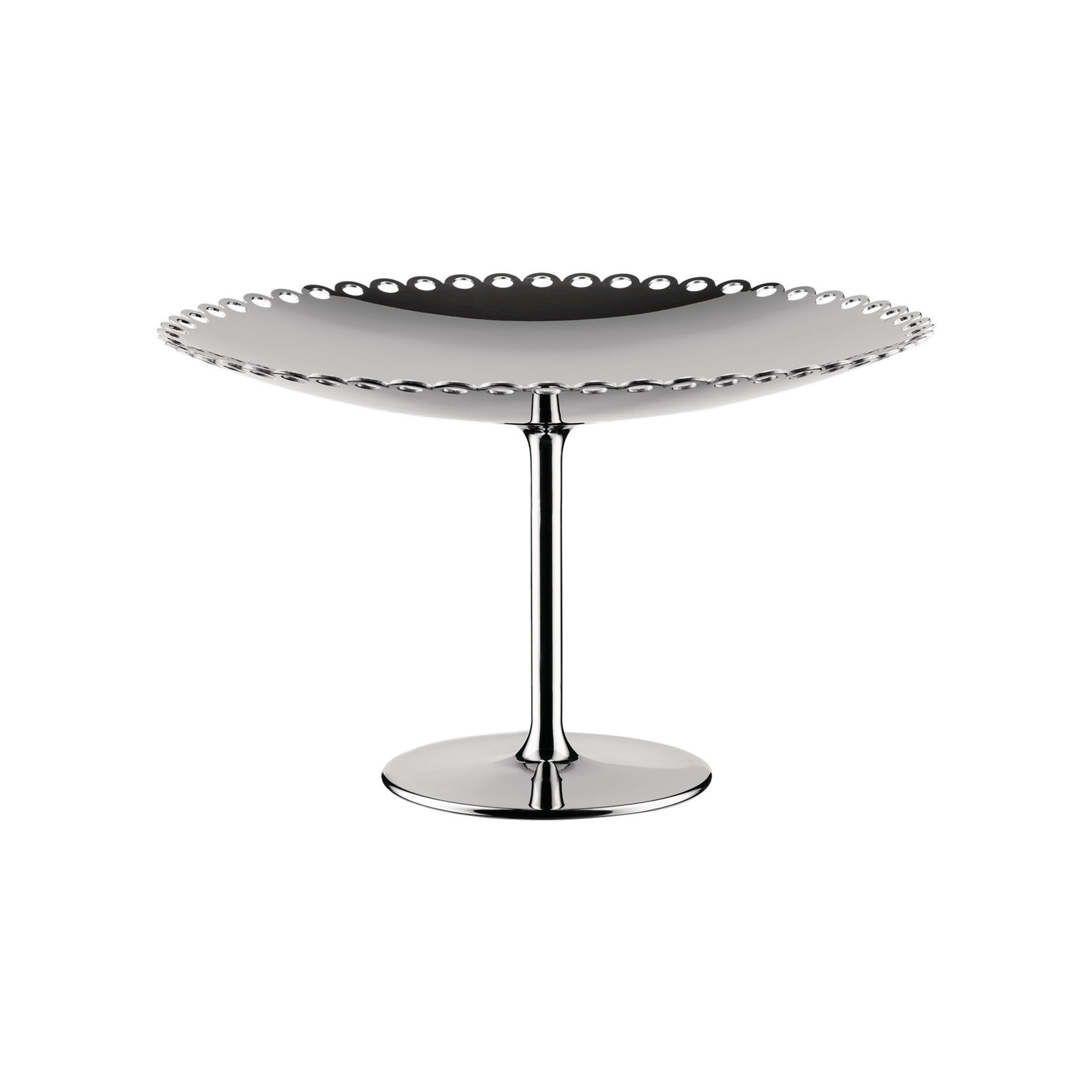 Alessi - Cake Plate Tornitore Matto - Metal - Polished Stainless Steel - Designer Nika Zupanc