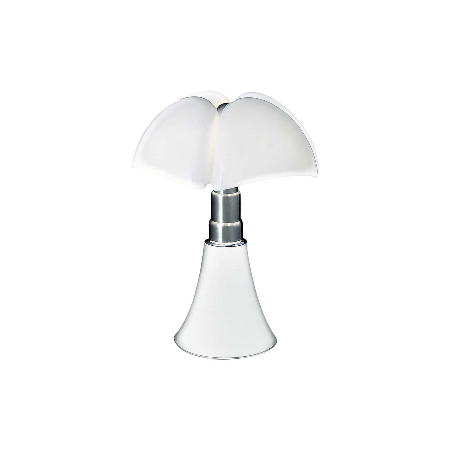 Martinelli Luce White - Table Lamp Pipistrello - Opal Methacrylate - Designer Gae Aulenti