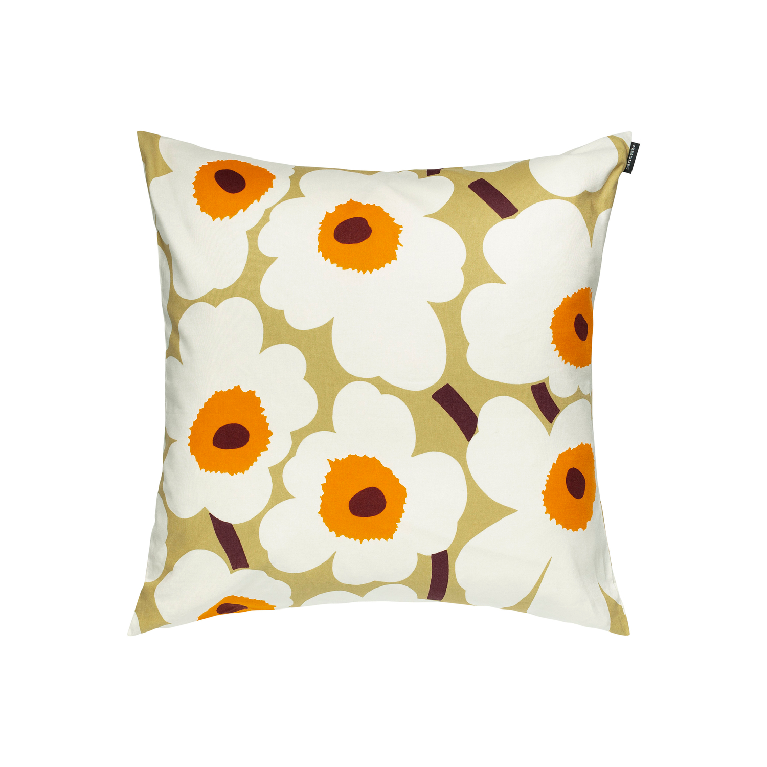 Marimekko Orange - Cushion Cover Unikko - Organic Cotton - Designer Maija Isola