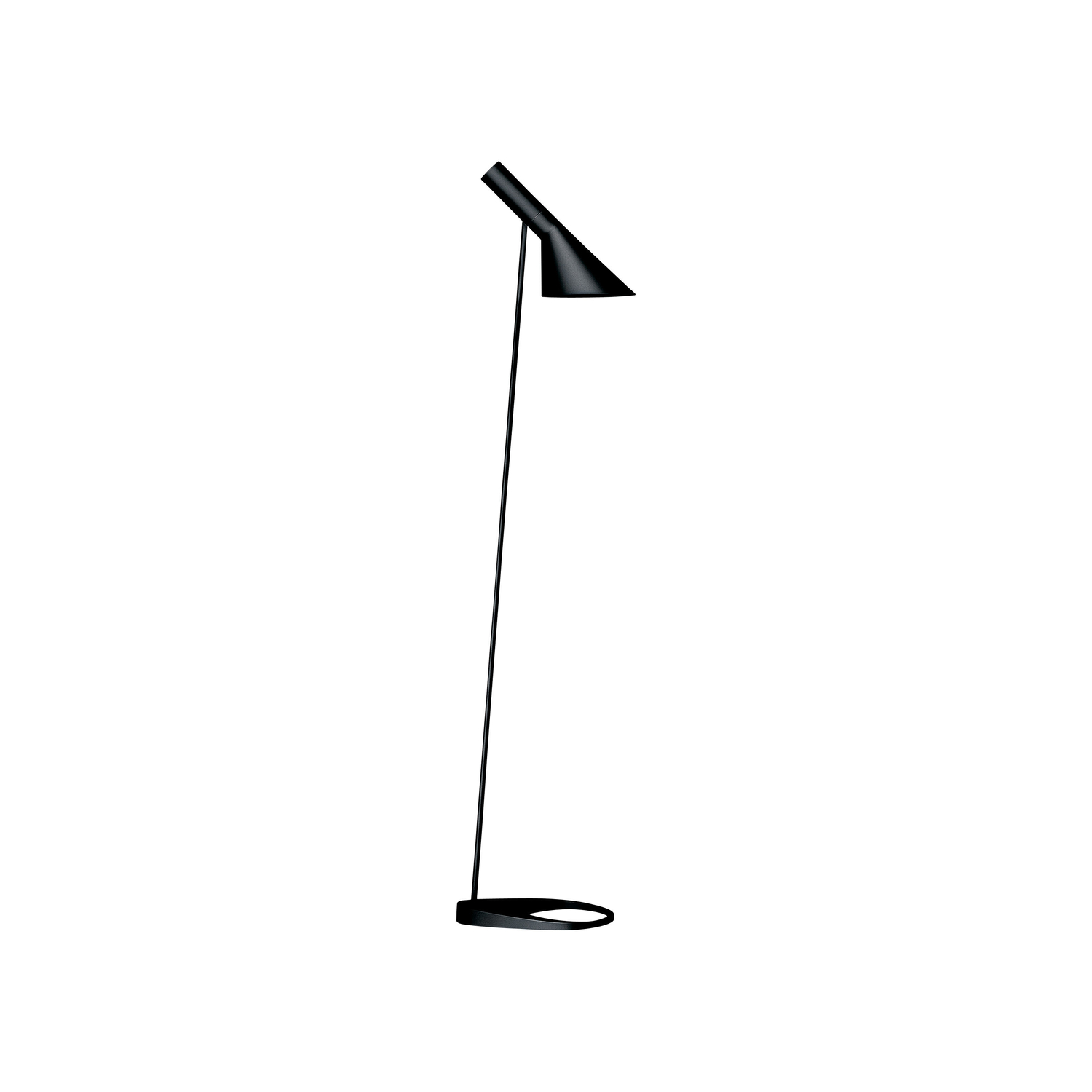 Louis Poulsen Black - Adjustable Reading Floor Lamp Aj - Cast Zinc - Designer Arne Jacobsen