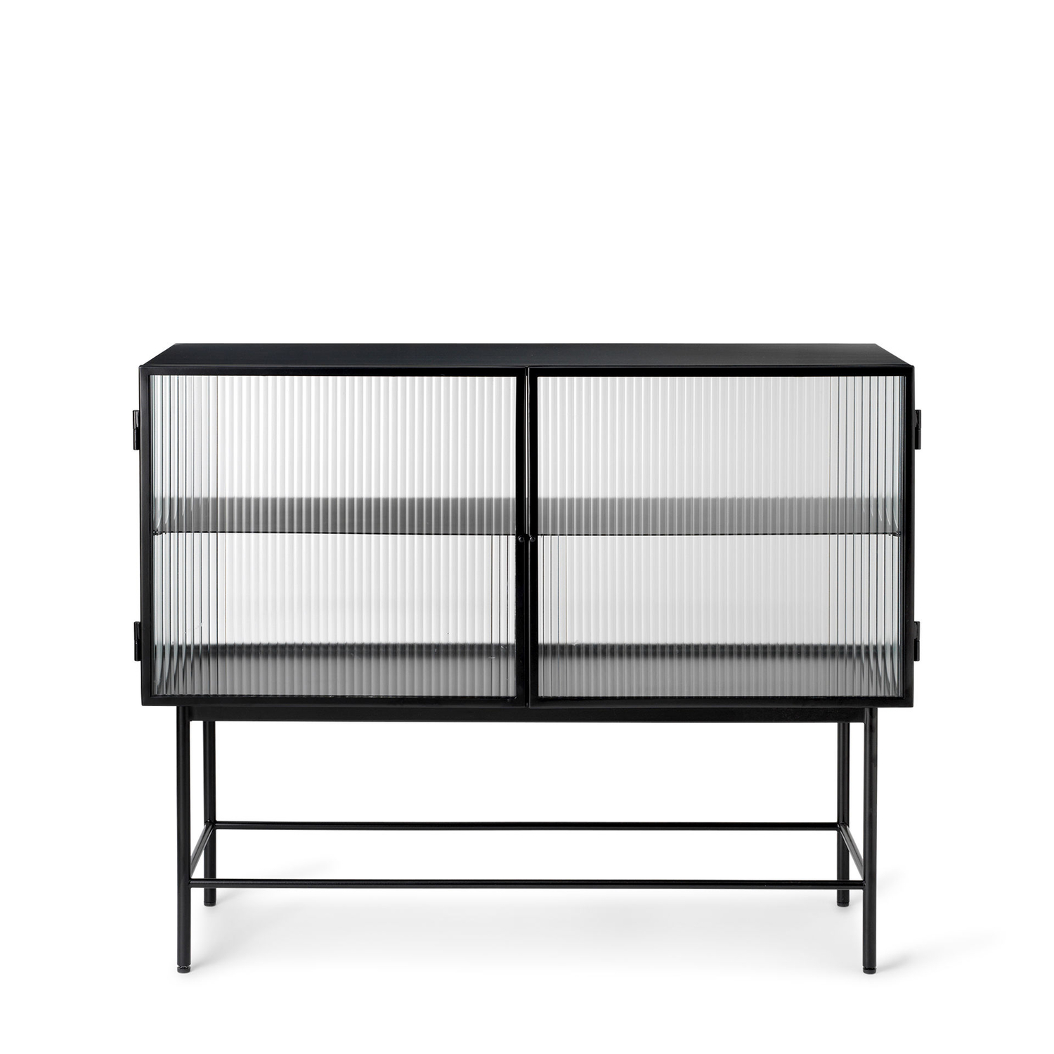 Ferm Living - Anrichte Haze - Schwarz - Geriffeltes Glas - Designer Trine Andersen