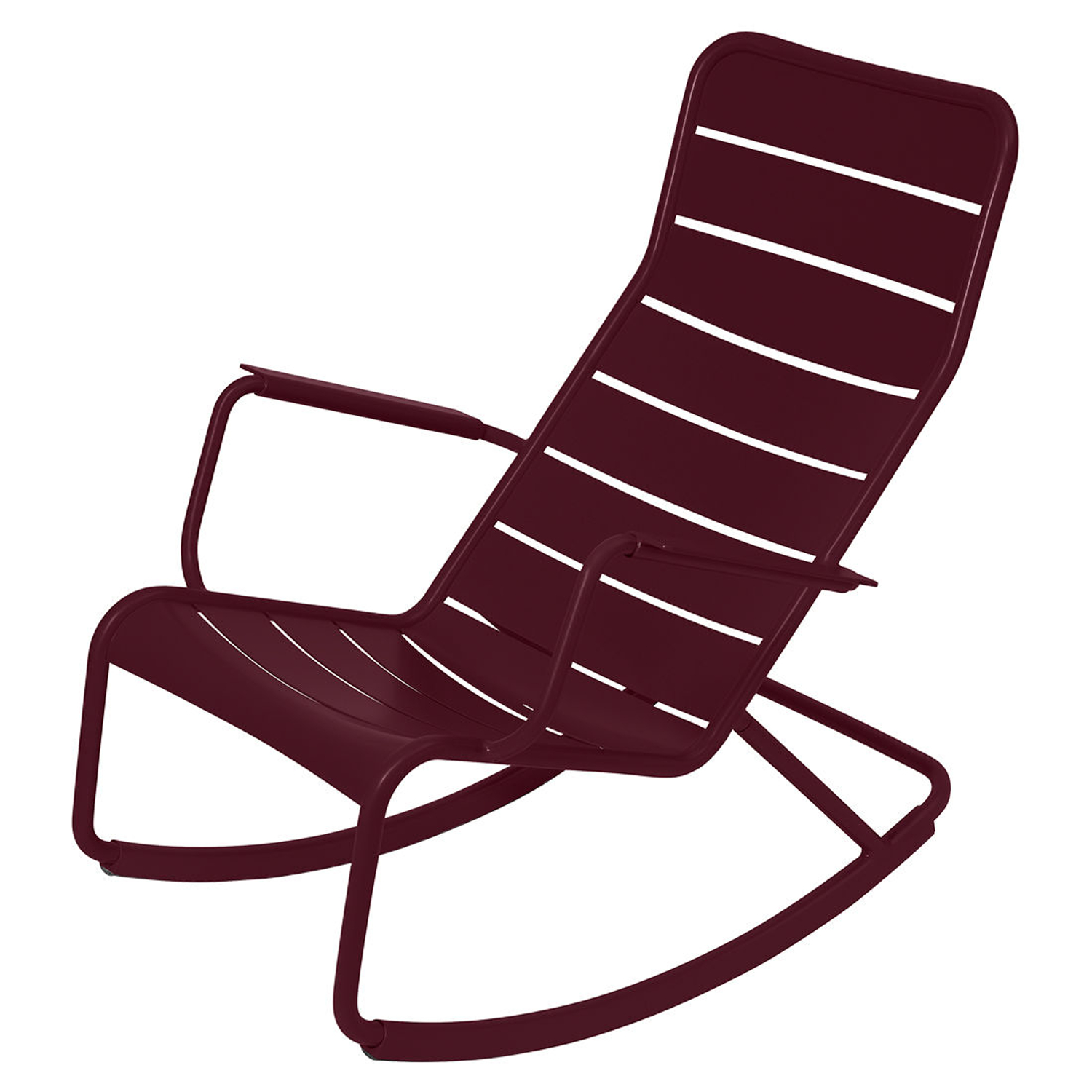 Fermob Purple - Rocking Chair Luxembourg - Lacquered Aluminium - Designer Frédéric Sofia