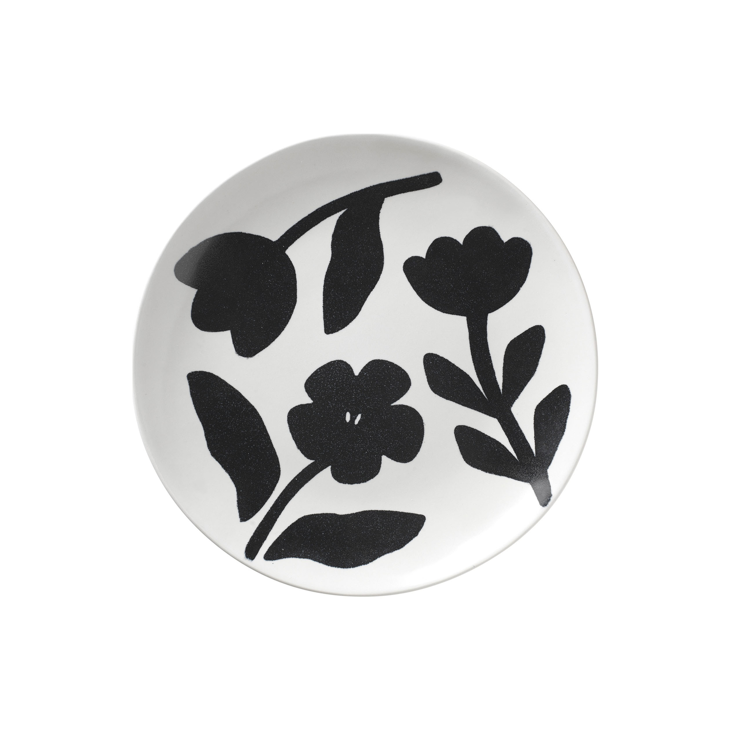 Broste Copenhagen Black - Plate Flora - Sandstone