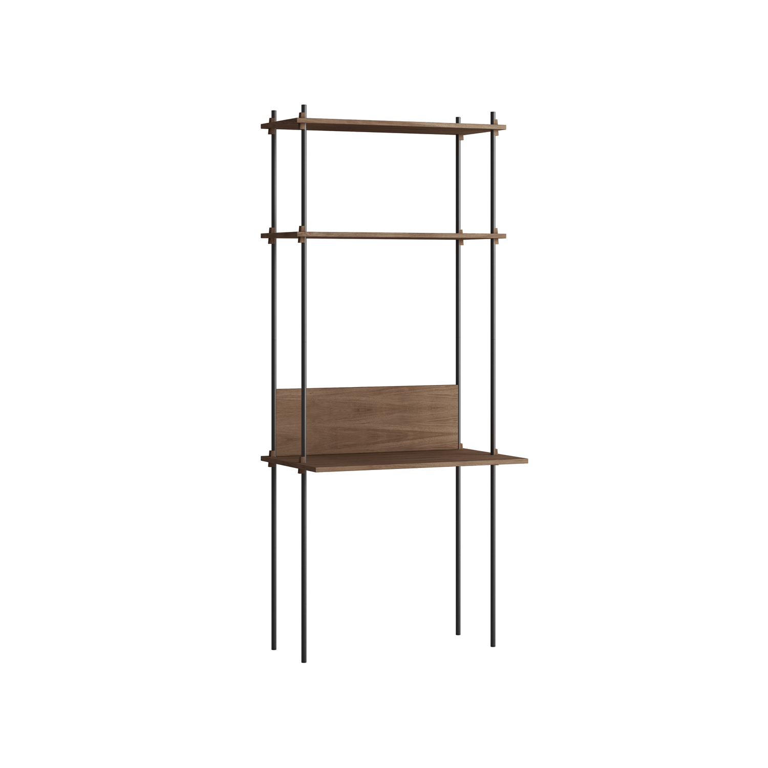 Moebe - Desk Shelving System - Brown - Oak Veneer Mdf