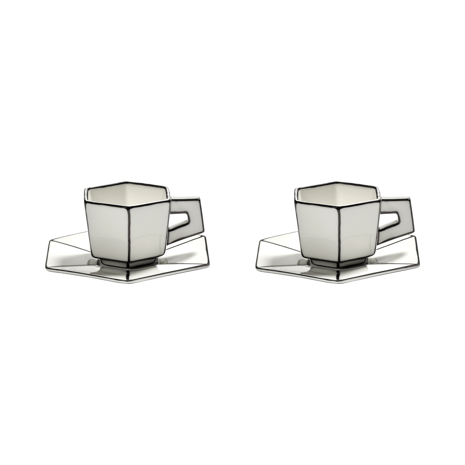 Serax White - With Saucer - Set Of 2 Carte Blanche - China - Designer Annebet Philps