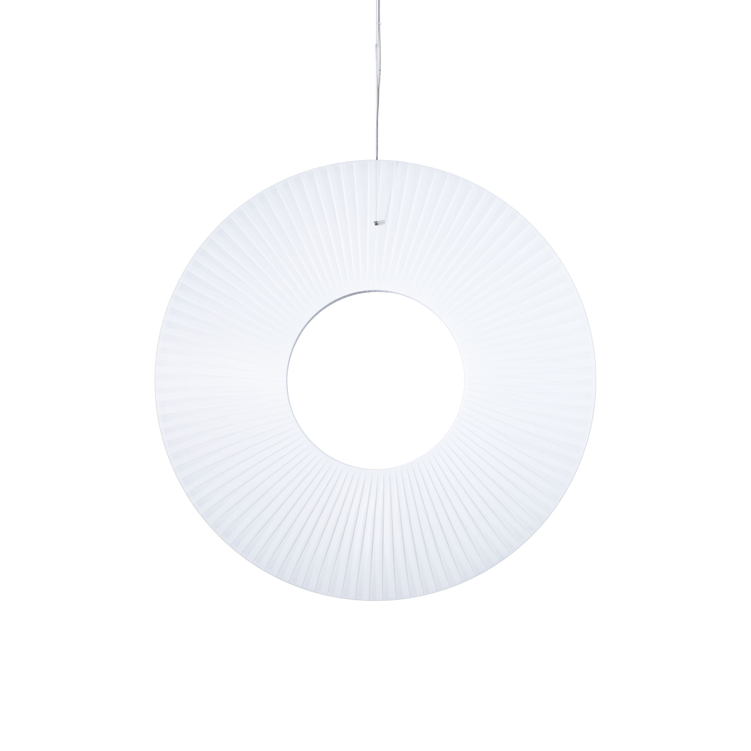 Dix Heures Dix - Suspension Iris - Blanc - Tissu acrylique plissé - Designer Fabrice Berrux