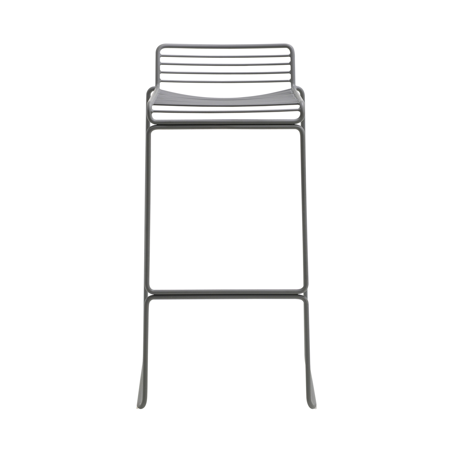 Hay Grey - Stackable Bar Stool Hee - Lacquered Steel - Designer Hee Welling