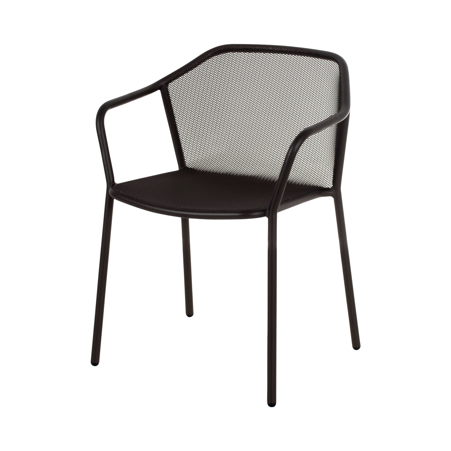 Emu - Stapelbarer Sessel Darwin - Schwarz - Gefirnister Stahl - Designer LucidiPevere Studio