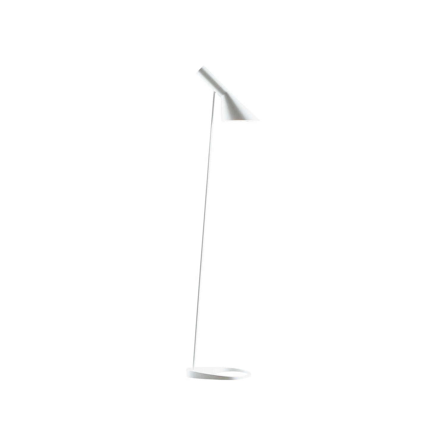 Louis Poulsen White - Floor Lamp Aj - Cast Zinc - Designer Arne Jacobsen