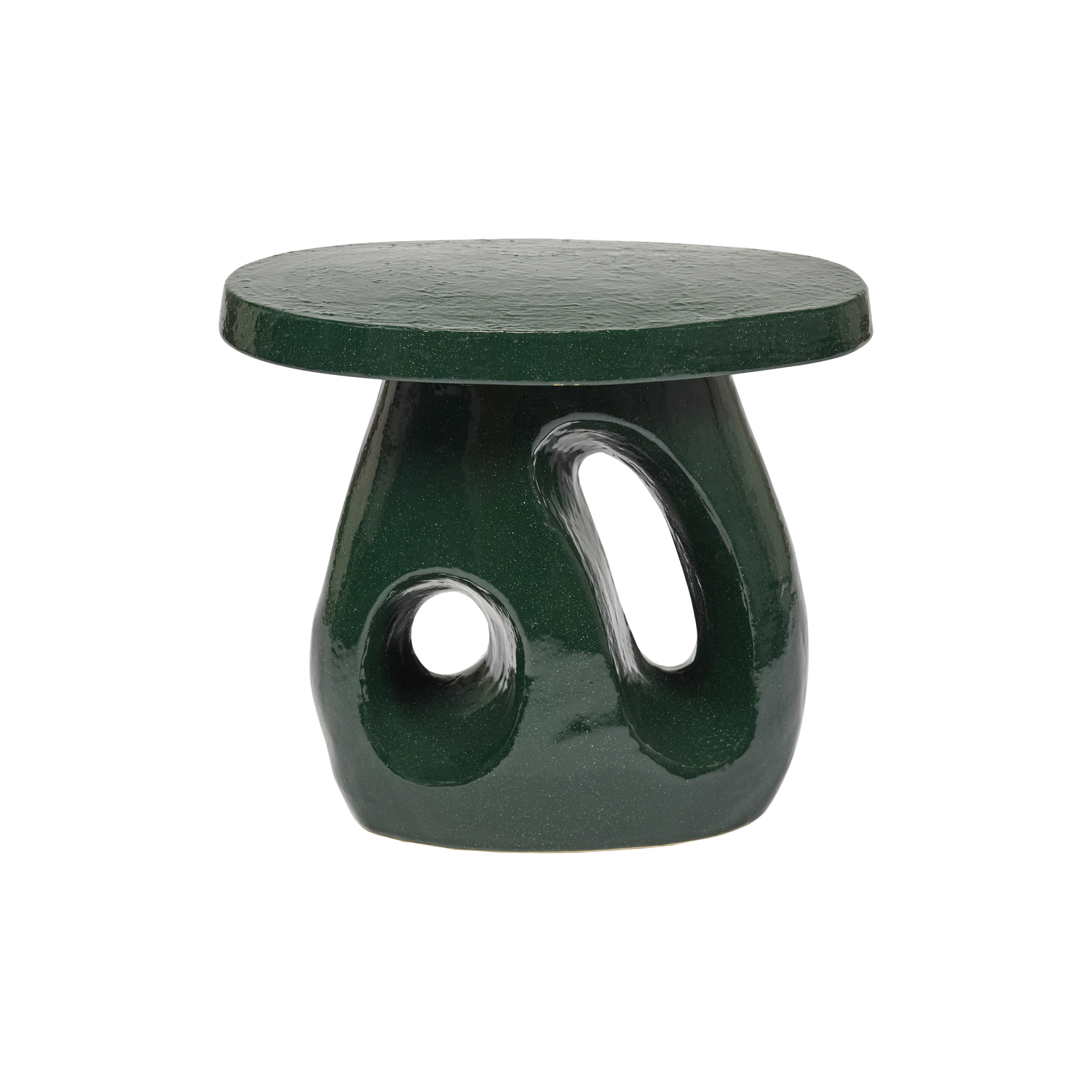Serax Green - End Table Amé - Enamelled Sandstone - Designer Marie Michielssen