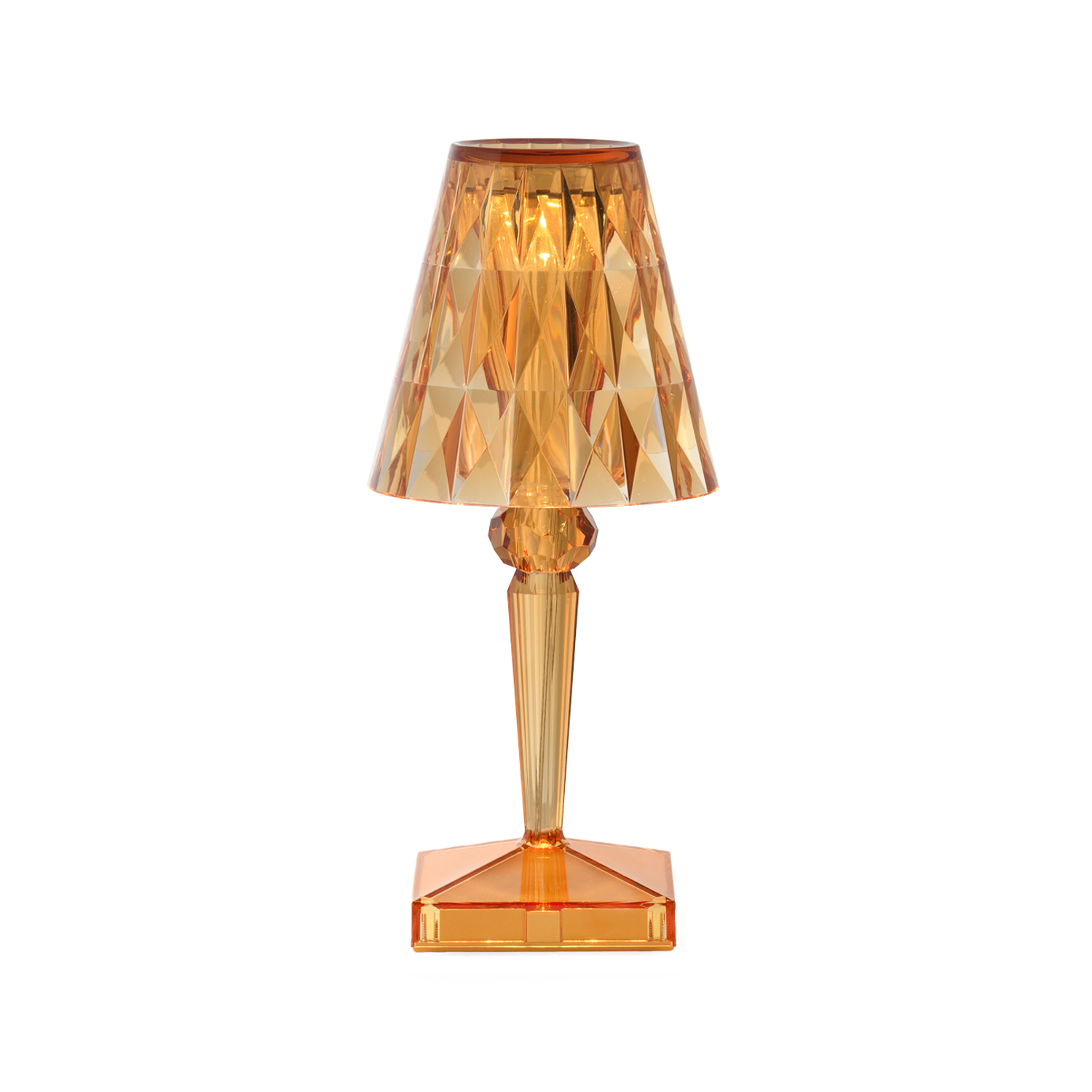 Kartell - Lampe extérieur sans fil rechargeable Battery - Orange - PMMA recyclé - Designer Ferruccio Laviani