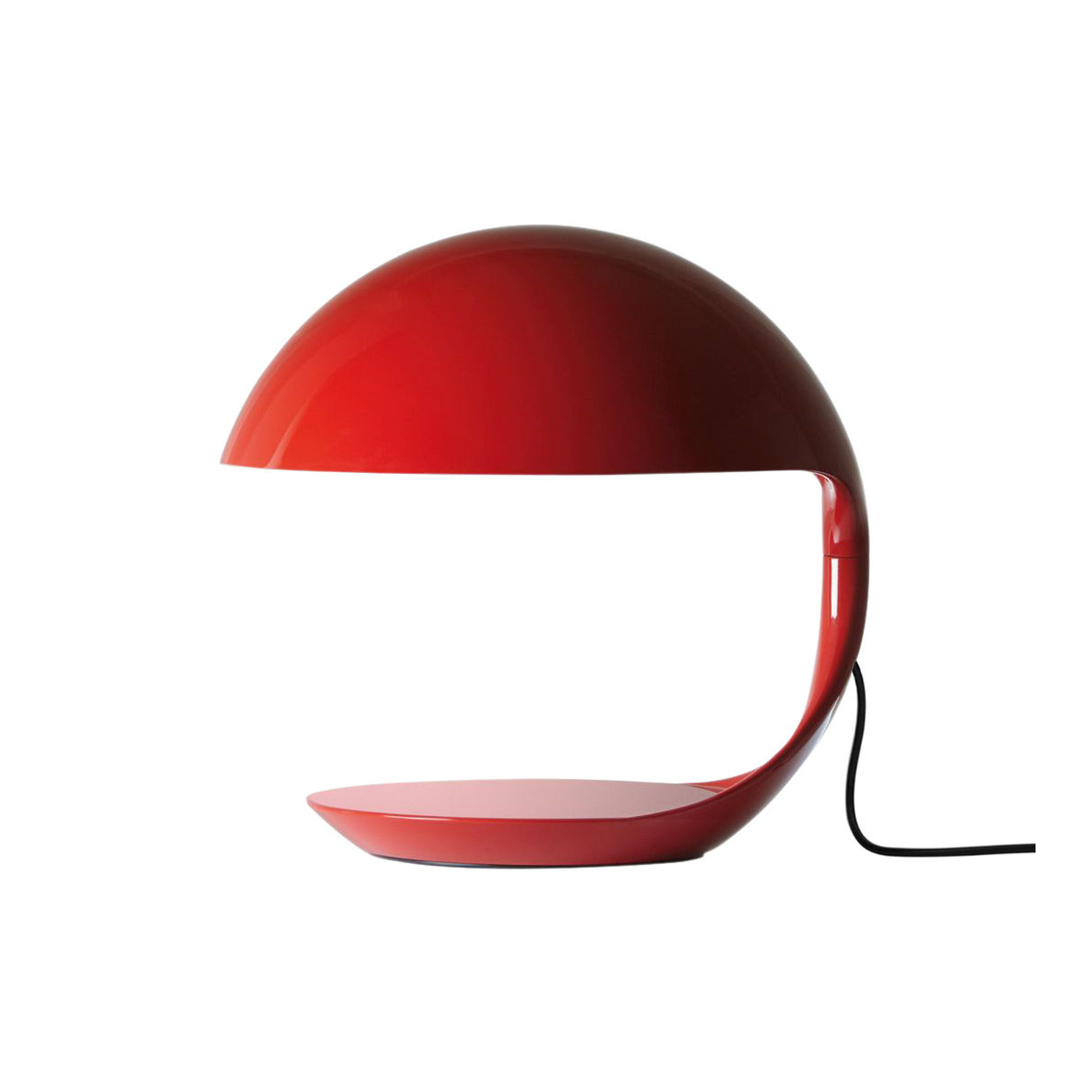 Martinelli Luce Red - Table Lamp Cobra - Resin - Designer Elio Martinelli