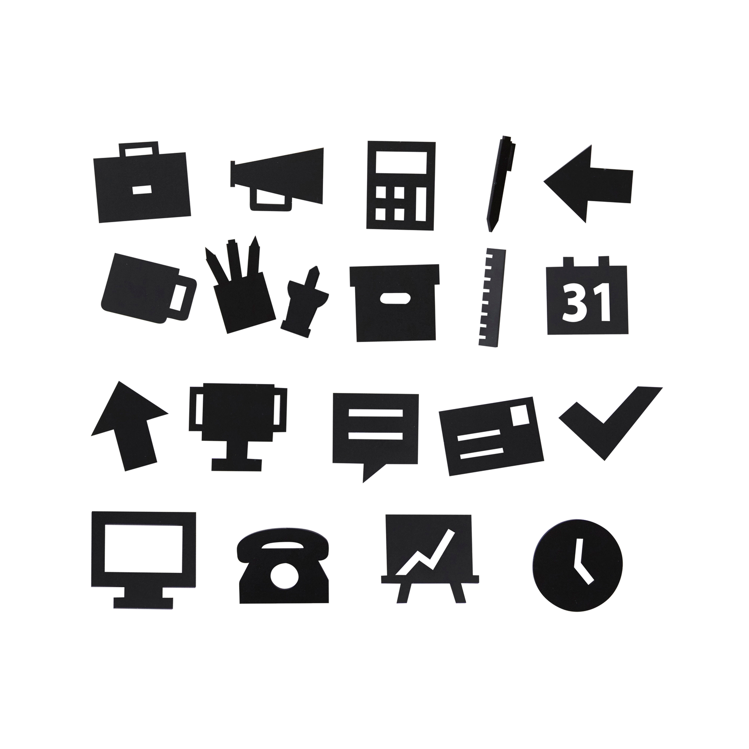 Design Letters Black - Set Panneau Perforé - Polymethyl Methacrylate