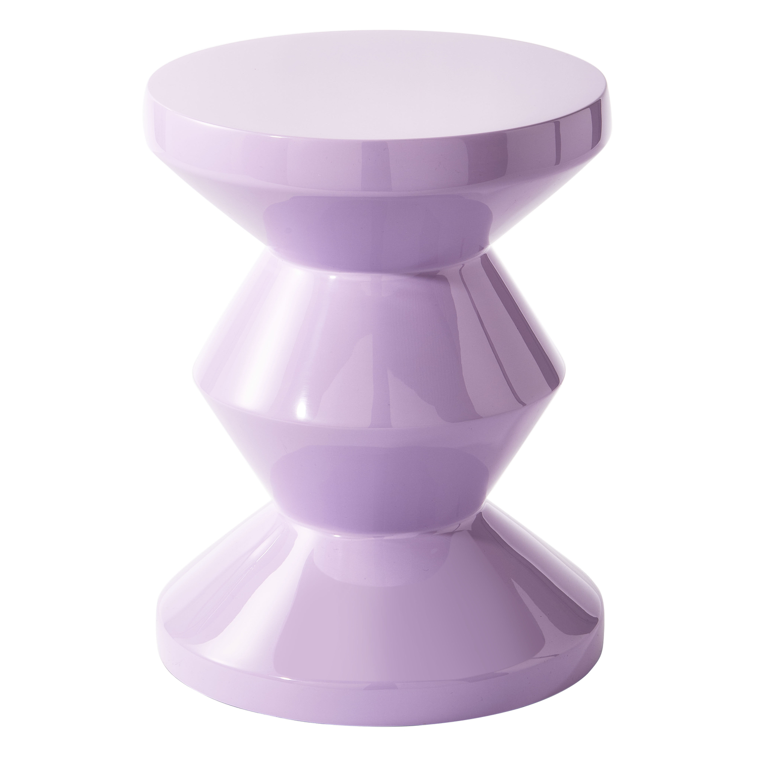 Pols Potten Purple - Stool Zig Zag - Lacquered Polyester