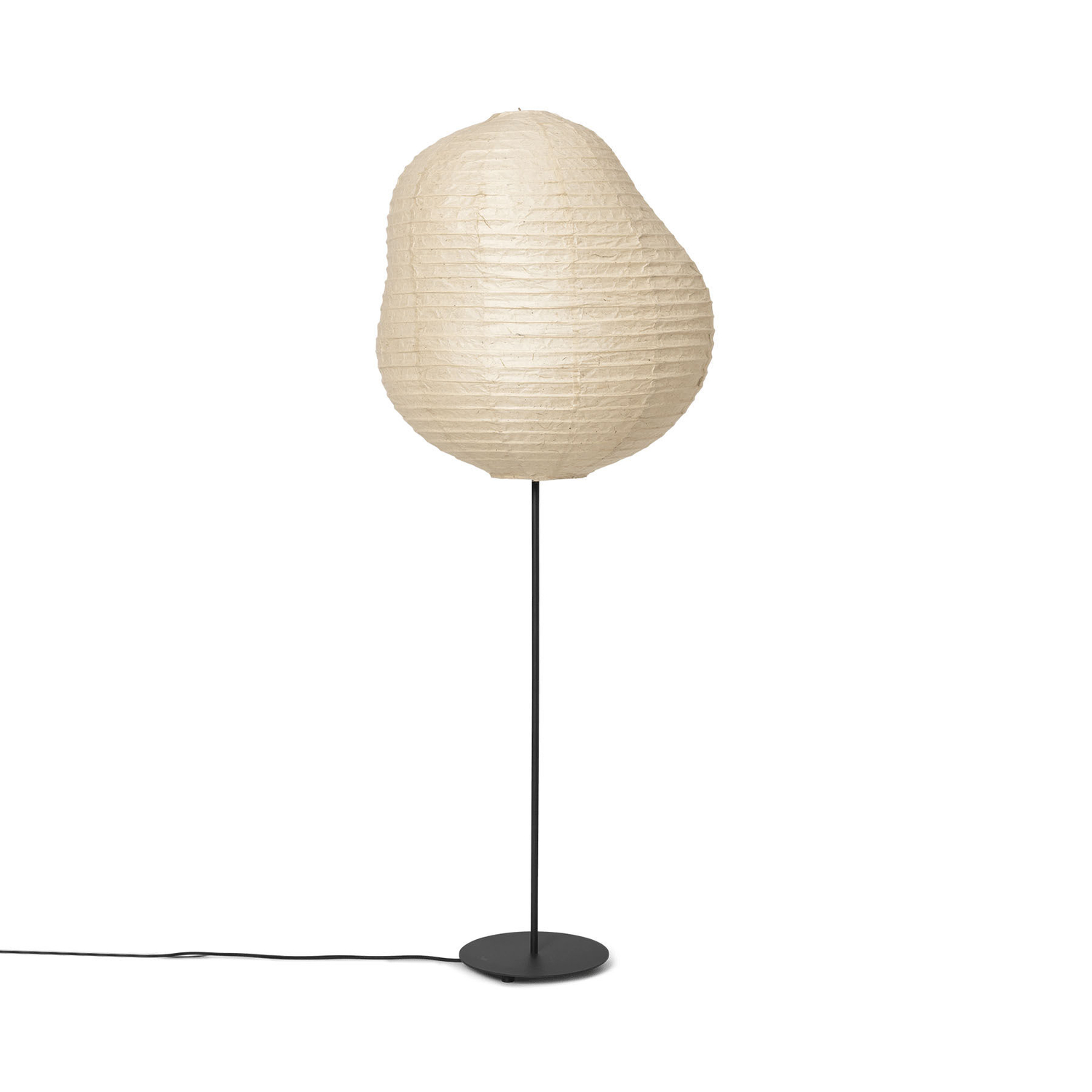 Ferm Living White - Floor Lamp Kurbis - Washi Rice Paper - Designer Trine Andersen