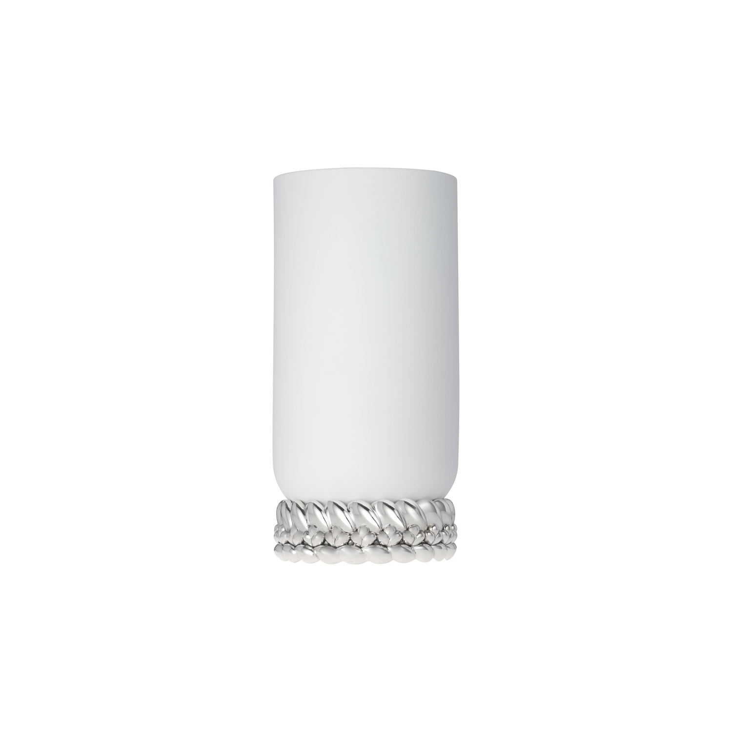 Christofle White - Vase Babylone - Silvery Metal - Designer Mademoiselle Aurélie Bidermann