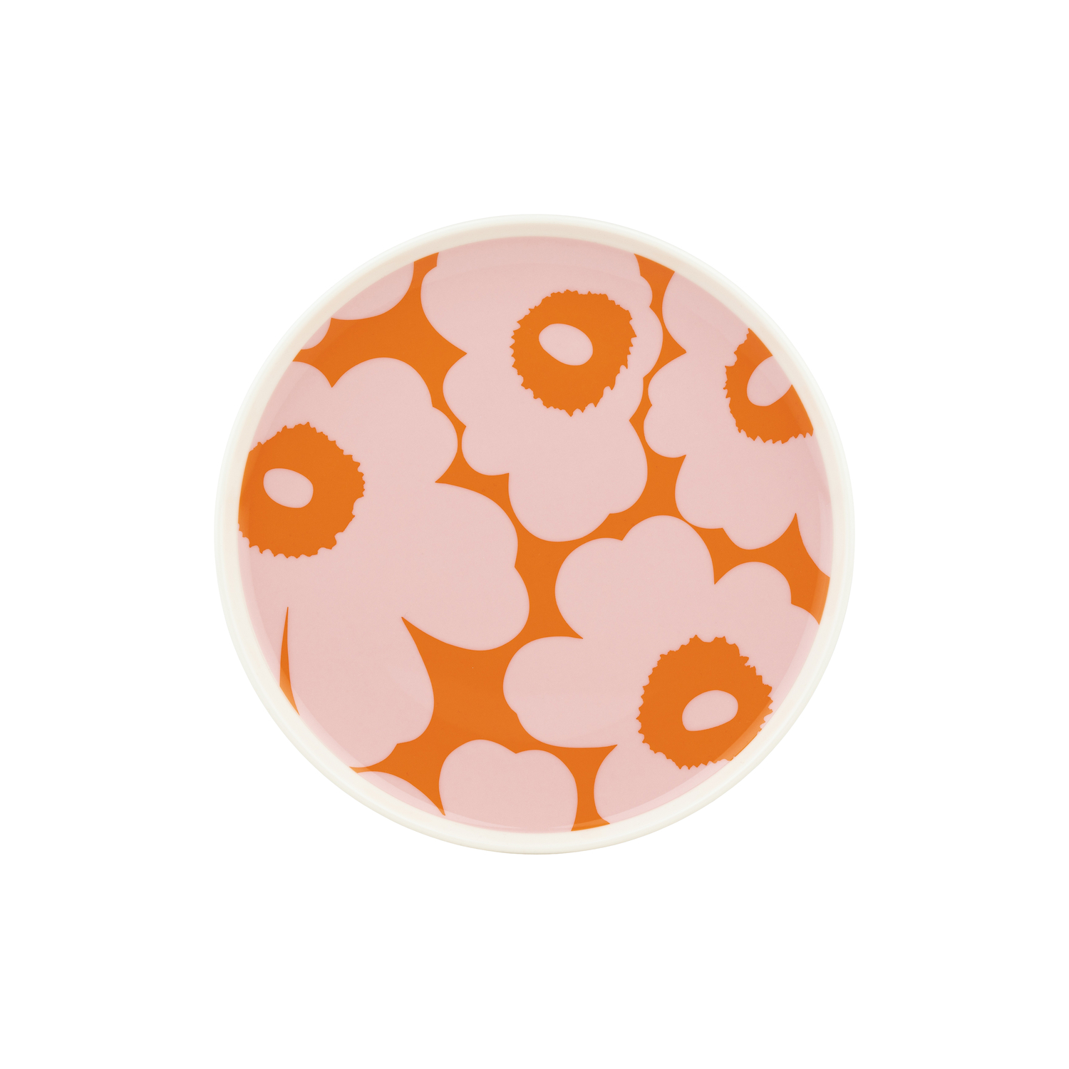 Marimekko Pink - Dessert Plate Unikko - Sandstone - Designer Maija Isola
