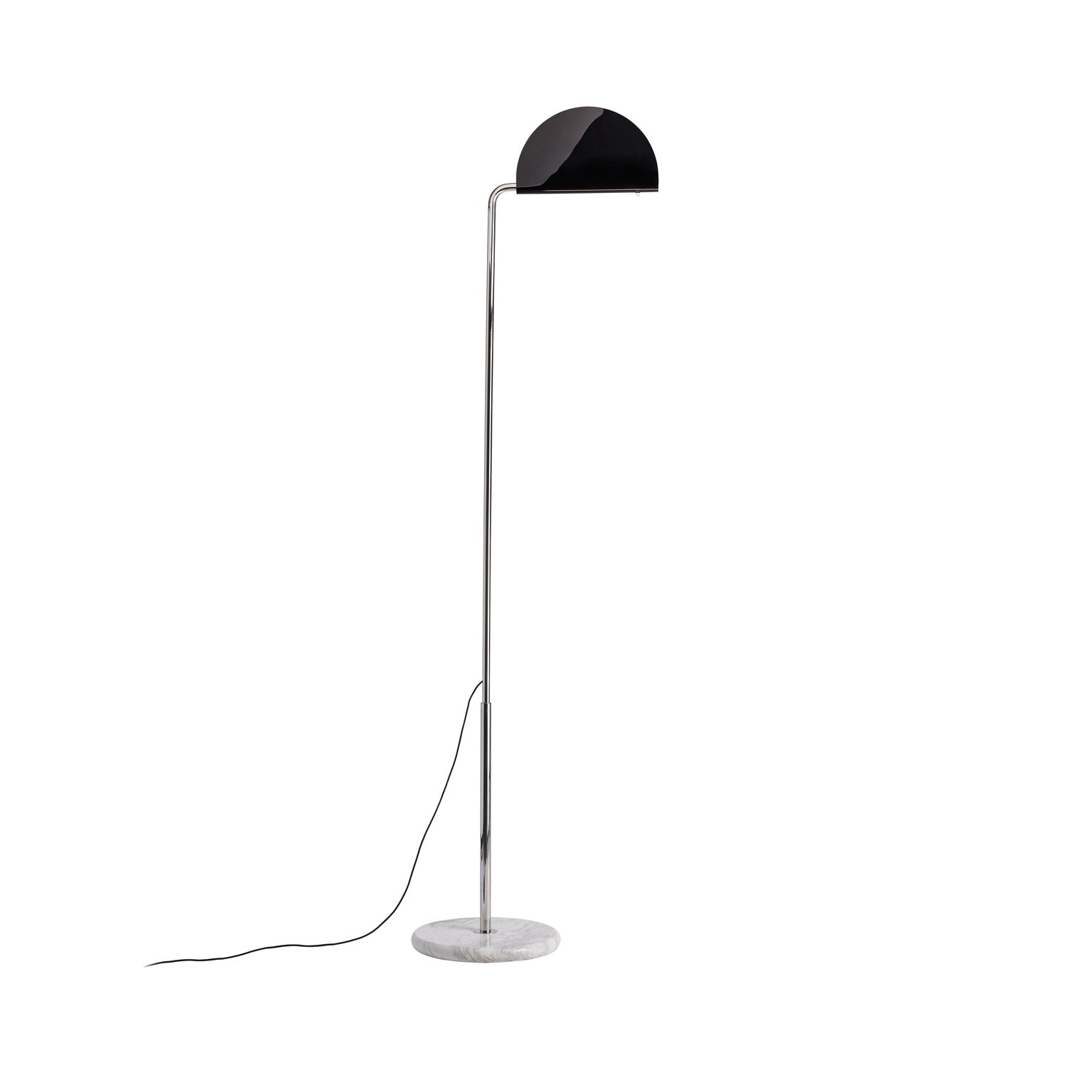 Dcw Éditions Black - Floor Lamp Mezzaluna - Marble - Designer Bruno Gecchelin