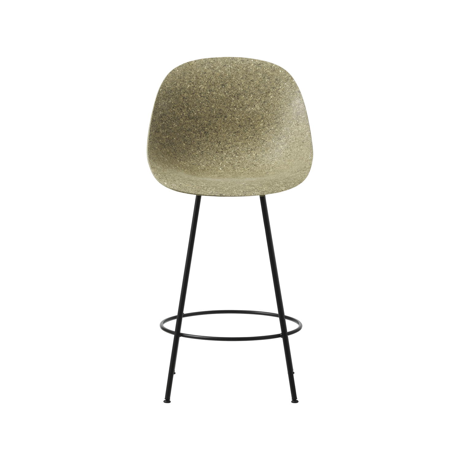 Normann Copenhagen - Chaise de bar Mat - Marron - Algue marine - Designer Peter Hiort-Lorenzen