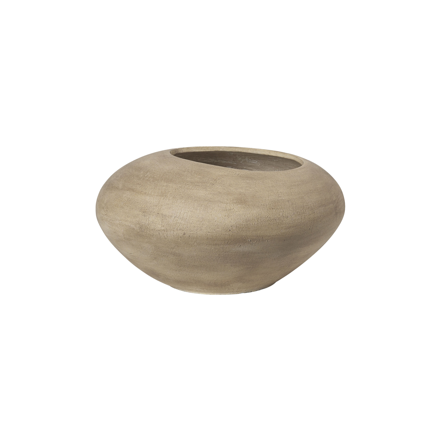 Ferm Living - Pot de fleurs Dodu - Marron - Ciment peint