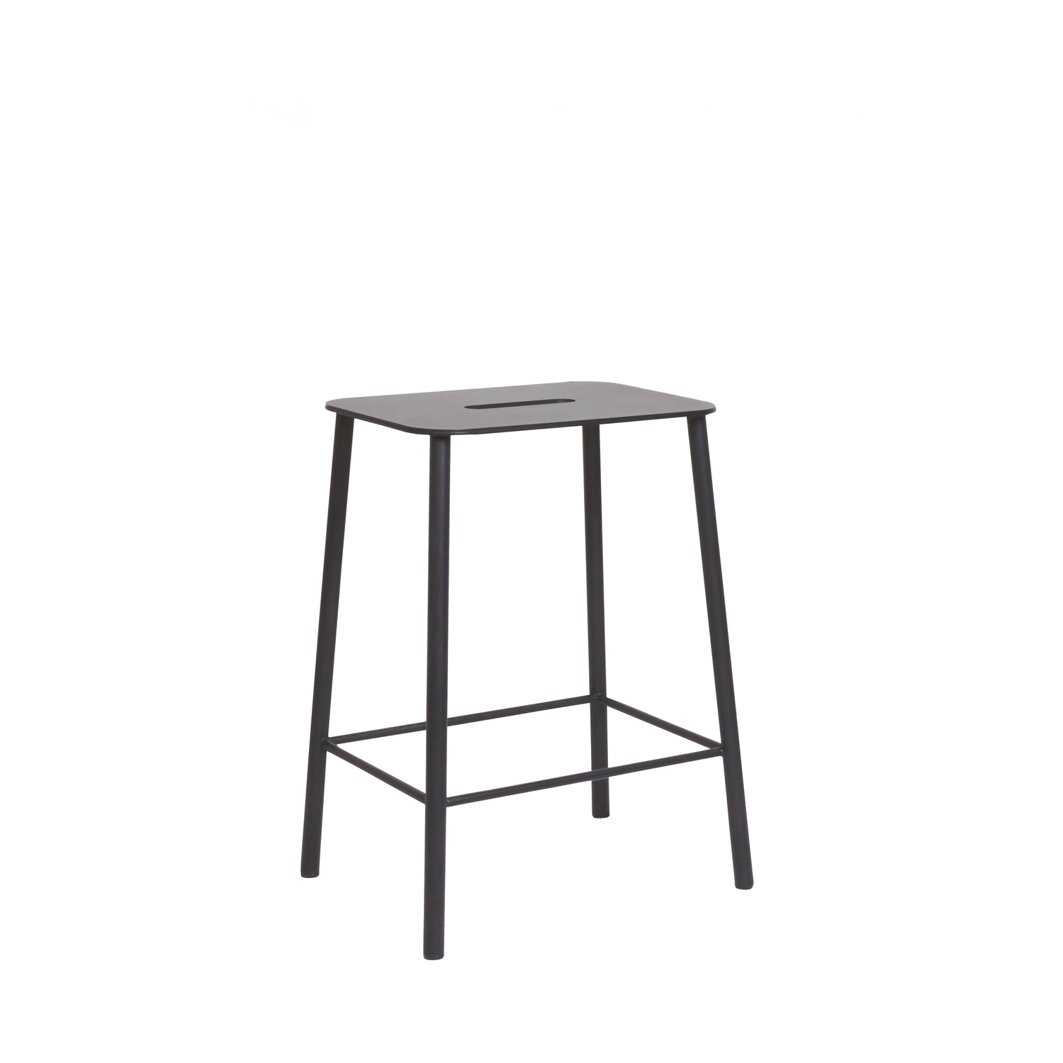 Frama Black - Stool Adam - Epoxy Lacquered Steel - Designer Toke Lauridsen