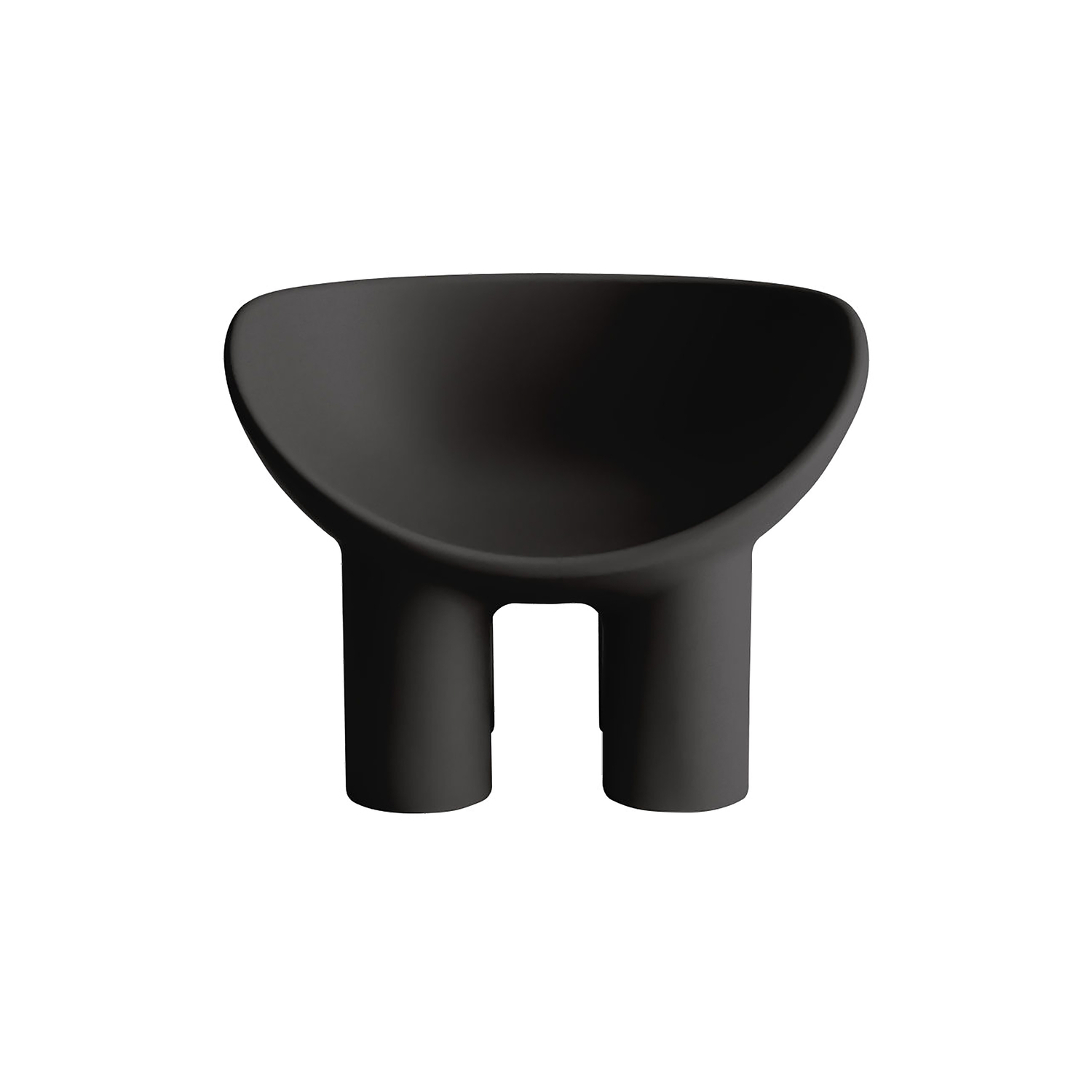 Driade Black - Armchair Roly Poly - Polythene - Designer Faye Toogood