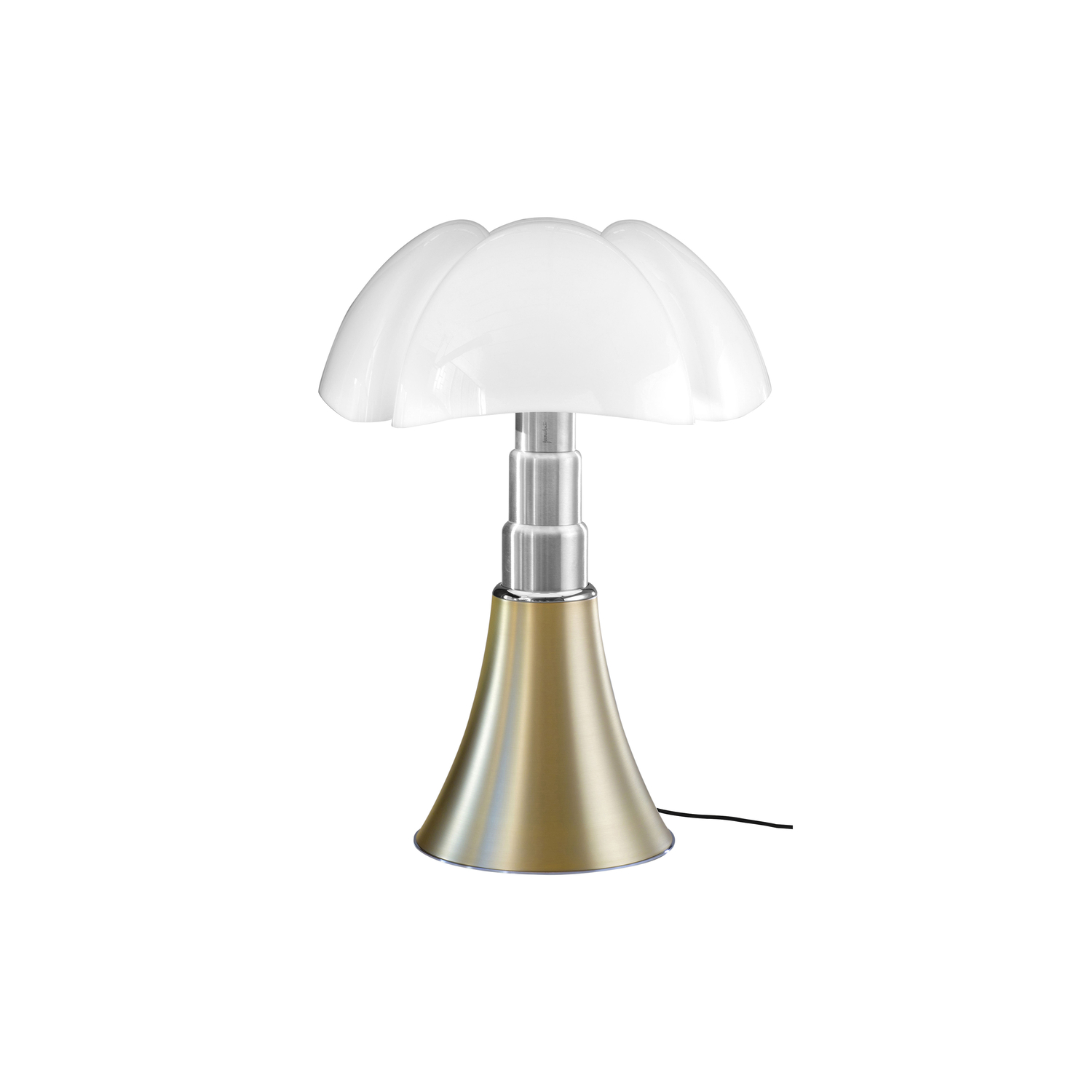 Martinelli Luce Gold - Table Lamp Pipistrello - Satin Brass - Designer Gae Aulenti