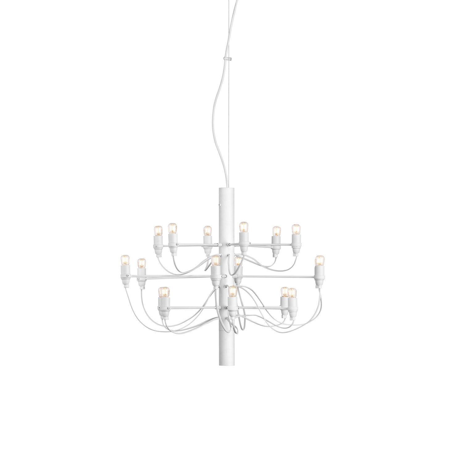 Flos - Lustre 2097 - Blanc - Fer - Designer Gino Sarfatti