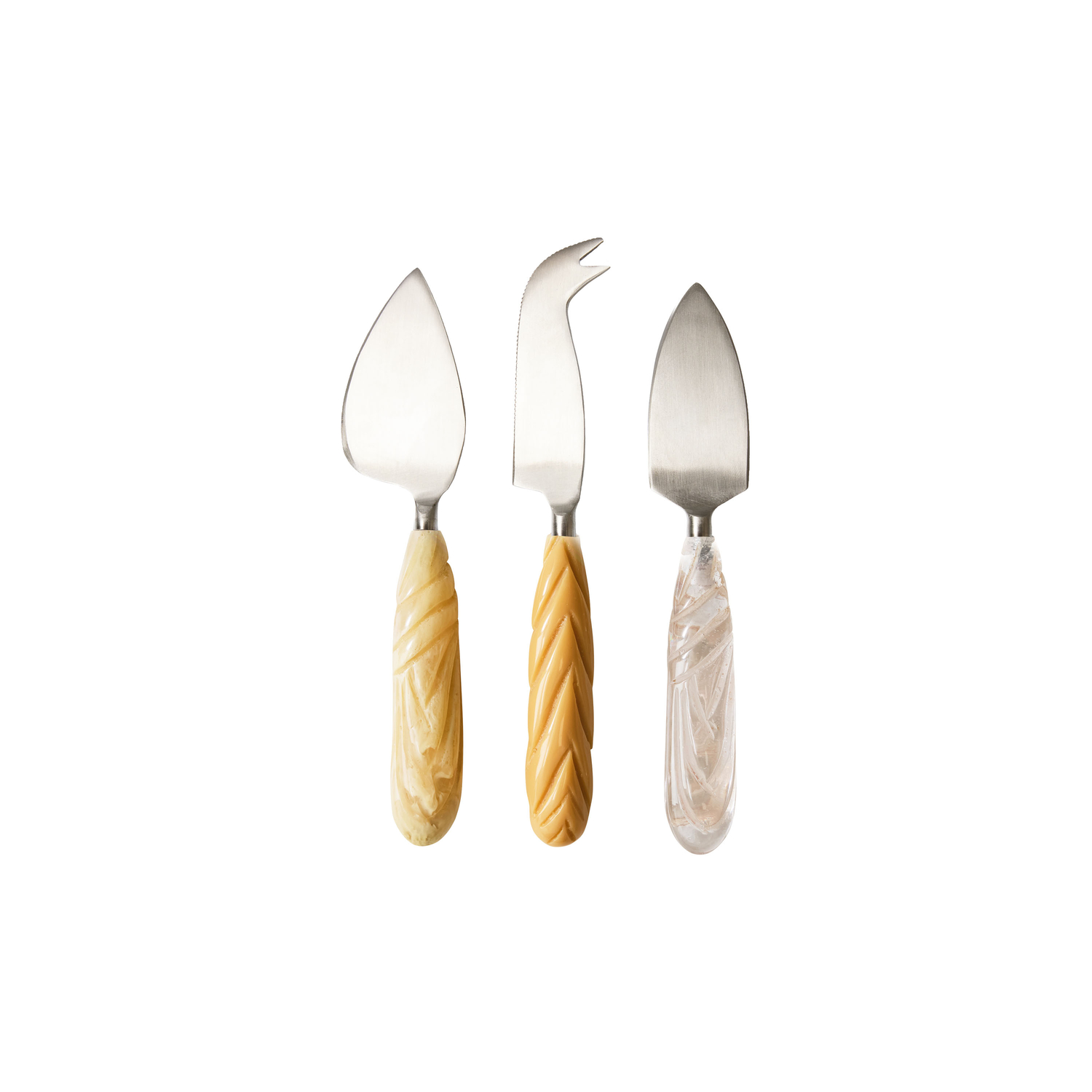 HK LIVING - Couteau à fromage - Beige - Résine