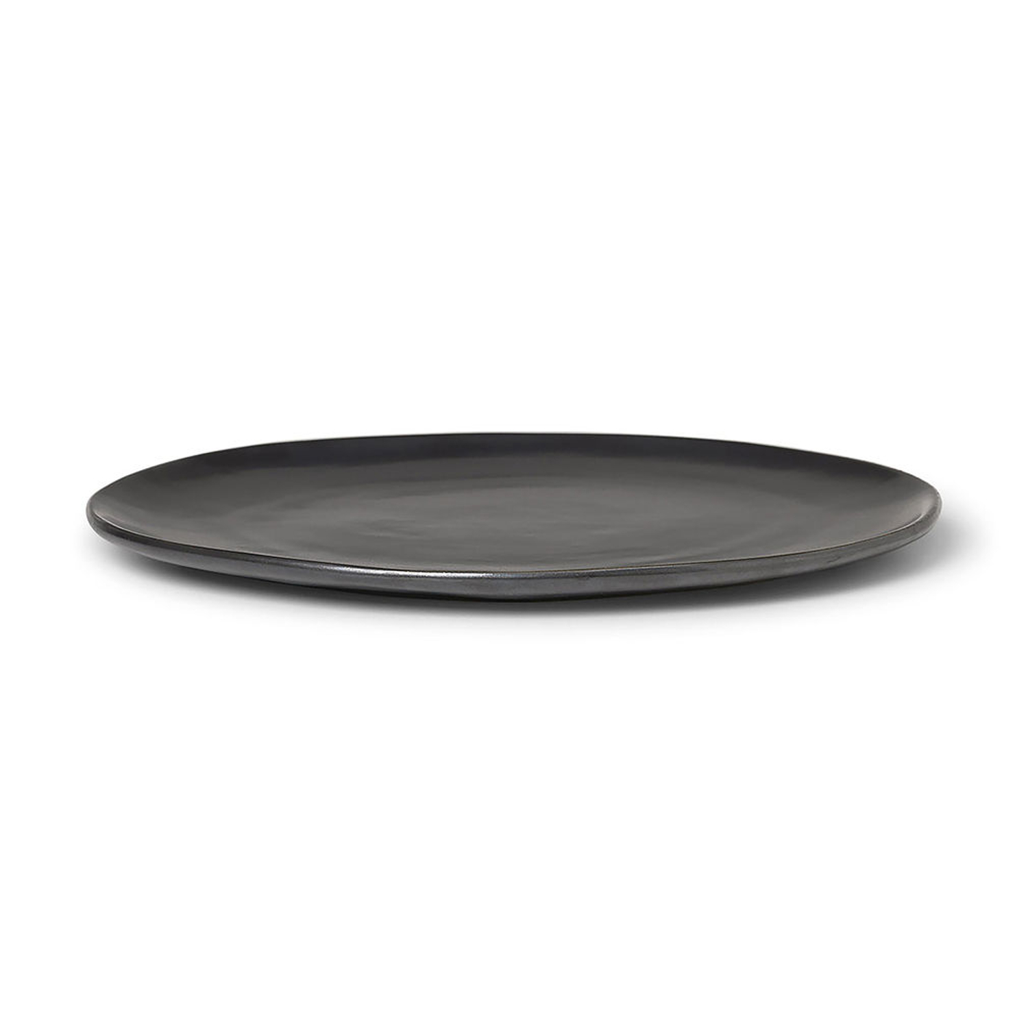 Ferm Living Black - Plate Flow - Enamelled China