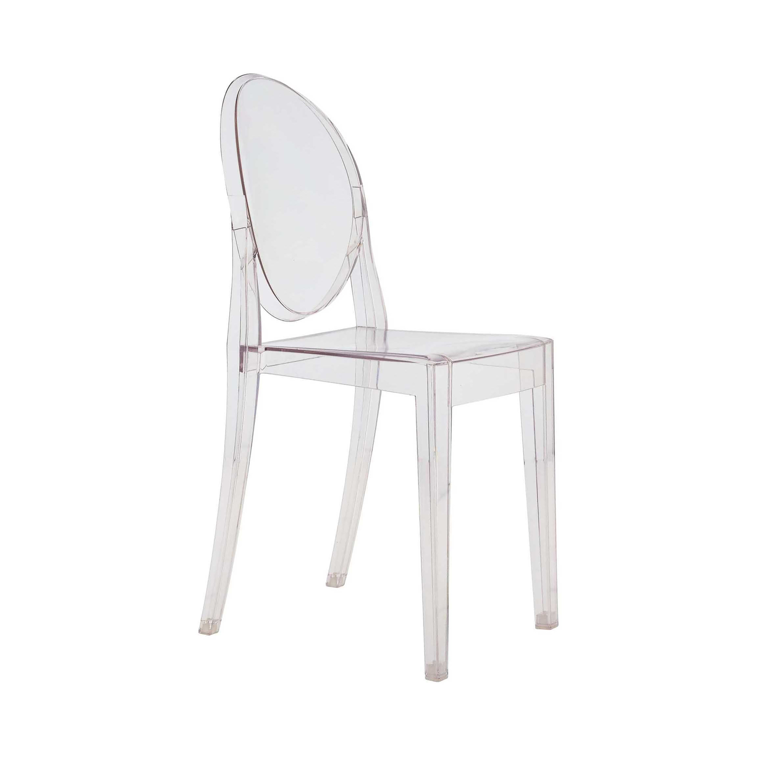 Kartell Green/Yellow/Orange - Stacking Chair Ghost - Transparent - Polycarbonate 2.0 - Designer Philippe Starck
