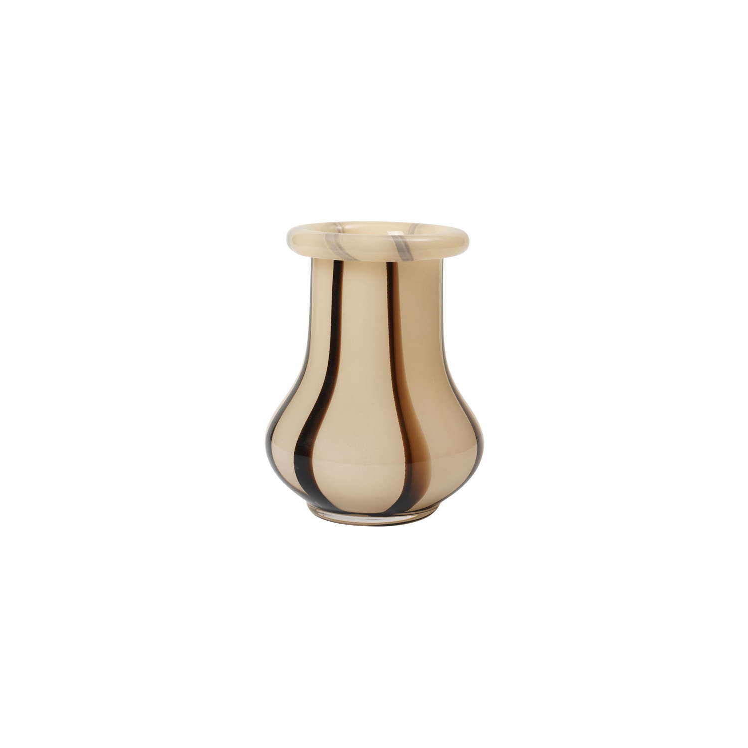 Ferm Living Beige - Vase Riban - Mouth Blown Glass