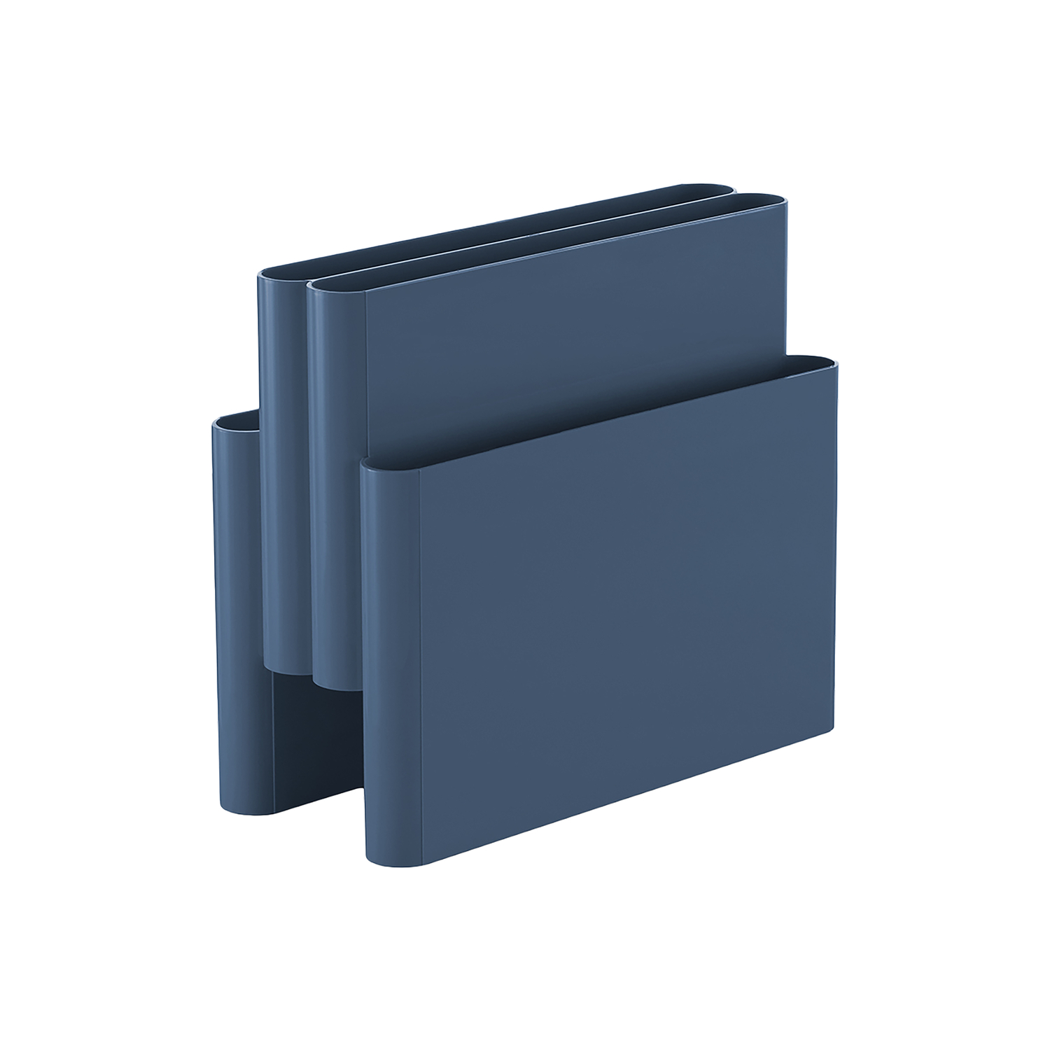 Kartell Blue - Magazine Holder - Recycled Thermoplastic Technopolymer - Designer Giotto Stoppino