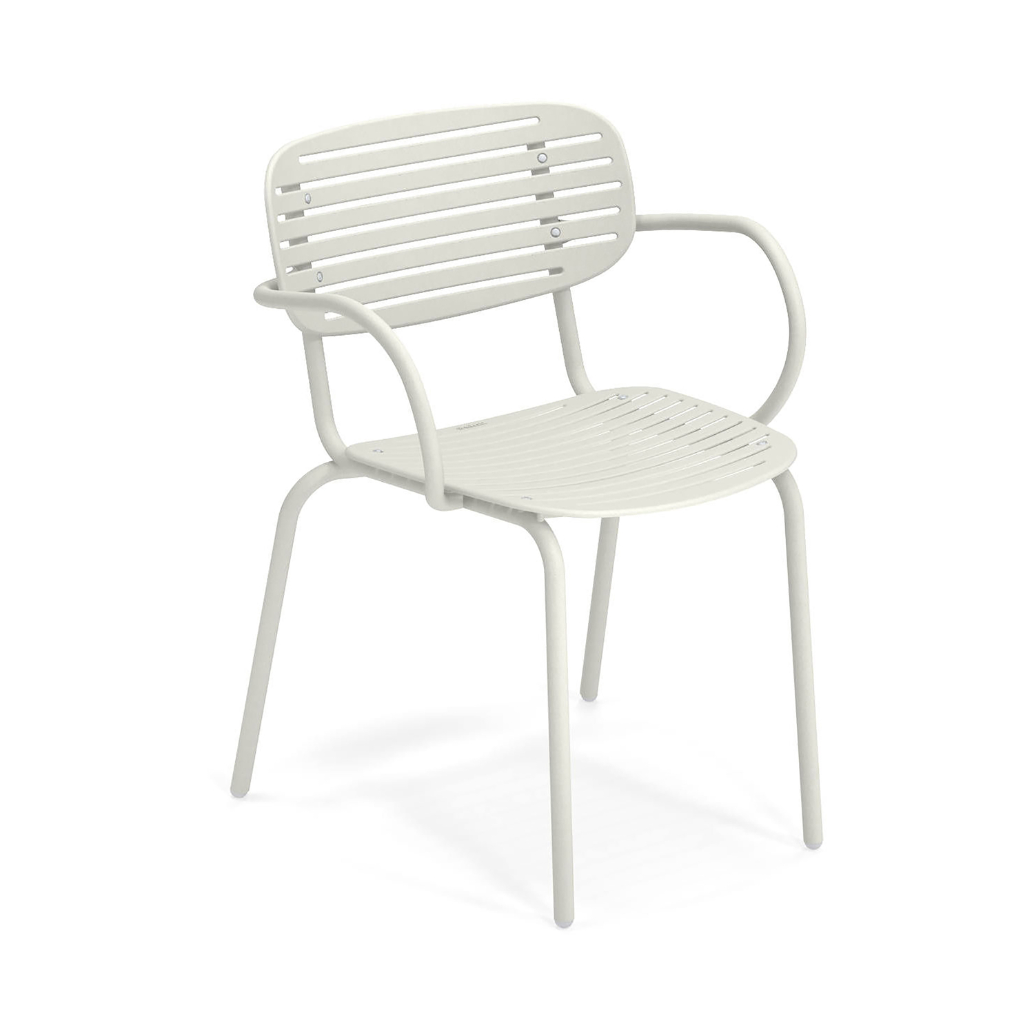 Emu White - Stackable Armchair Mom - Varnished Steel - Designer Florent Coirier