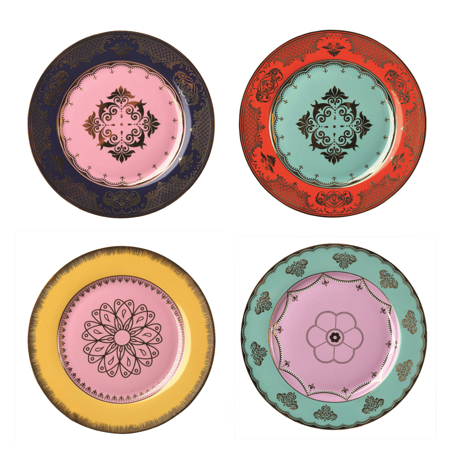 Pols Potten - Set Of 4 - Porcelain Grand - Multicoloured - Enamelled China - Designer Modo Architettura + Design