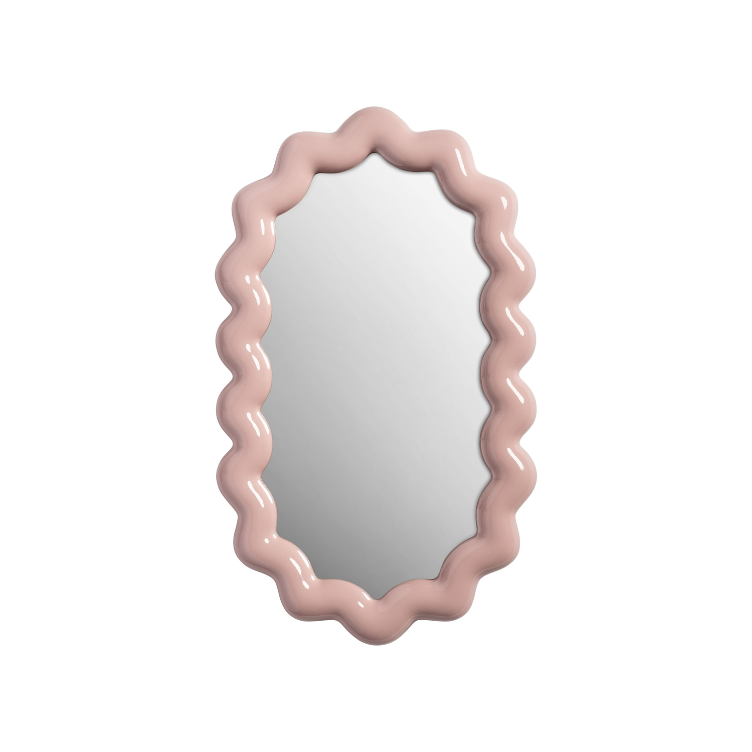 Klevering Pink & - Wall Mirror Zigzag - Polyresin