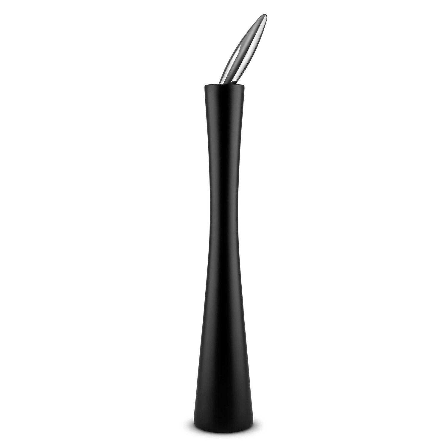 Alessi Black - Salt And Pepper Mill 100 Values Collection - Solid Turned Beech, Fsc-Certified - Designer Paolo Pagani