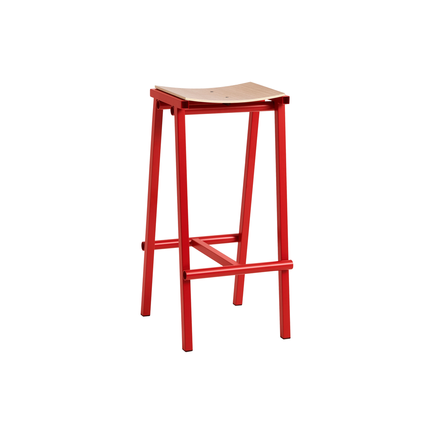 Hay Red - High Stool Taburete - Plywood - Designer Marc Morro