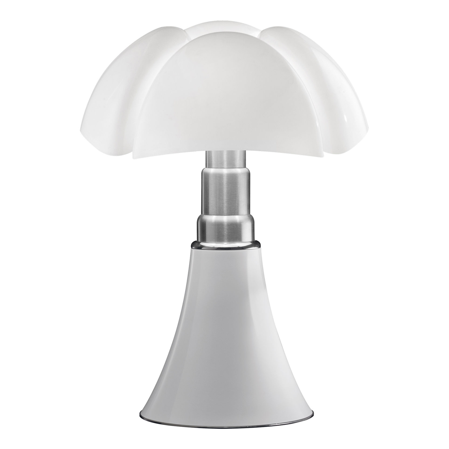 Martinelli Luce Blanc - Lampe Connectée Pipistrello - Méthacrylate Opalin - Designer Gae Aulenti
