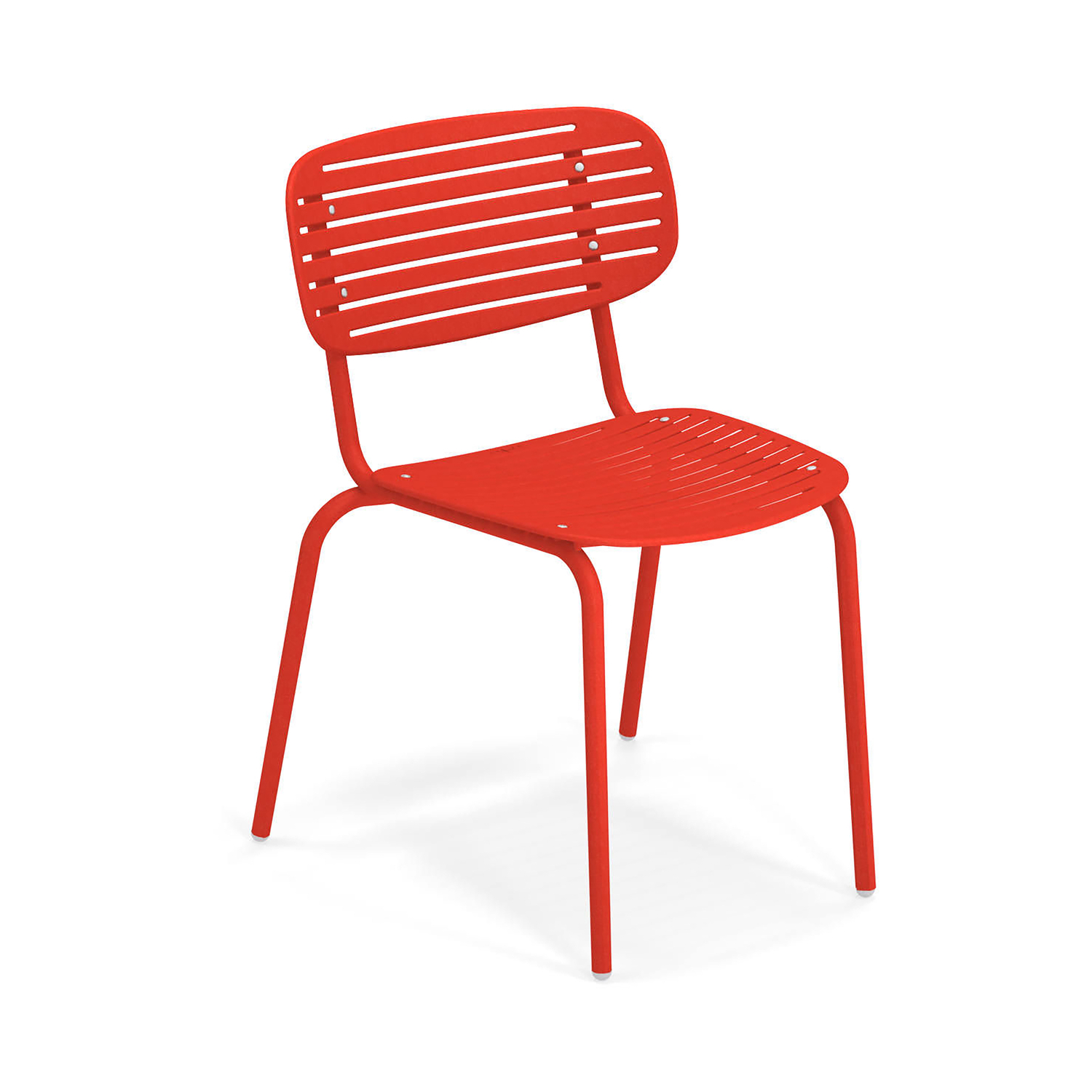 Emu Red - Stacking Chair Mom - Varnished Steel - Designer Florent Coirier