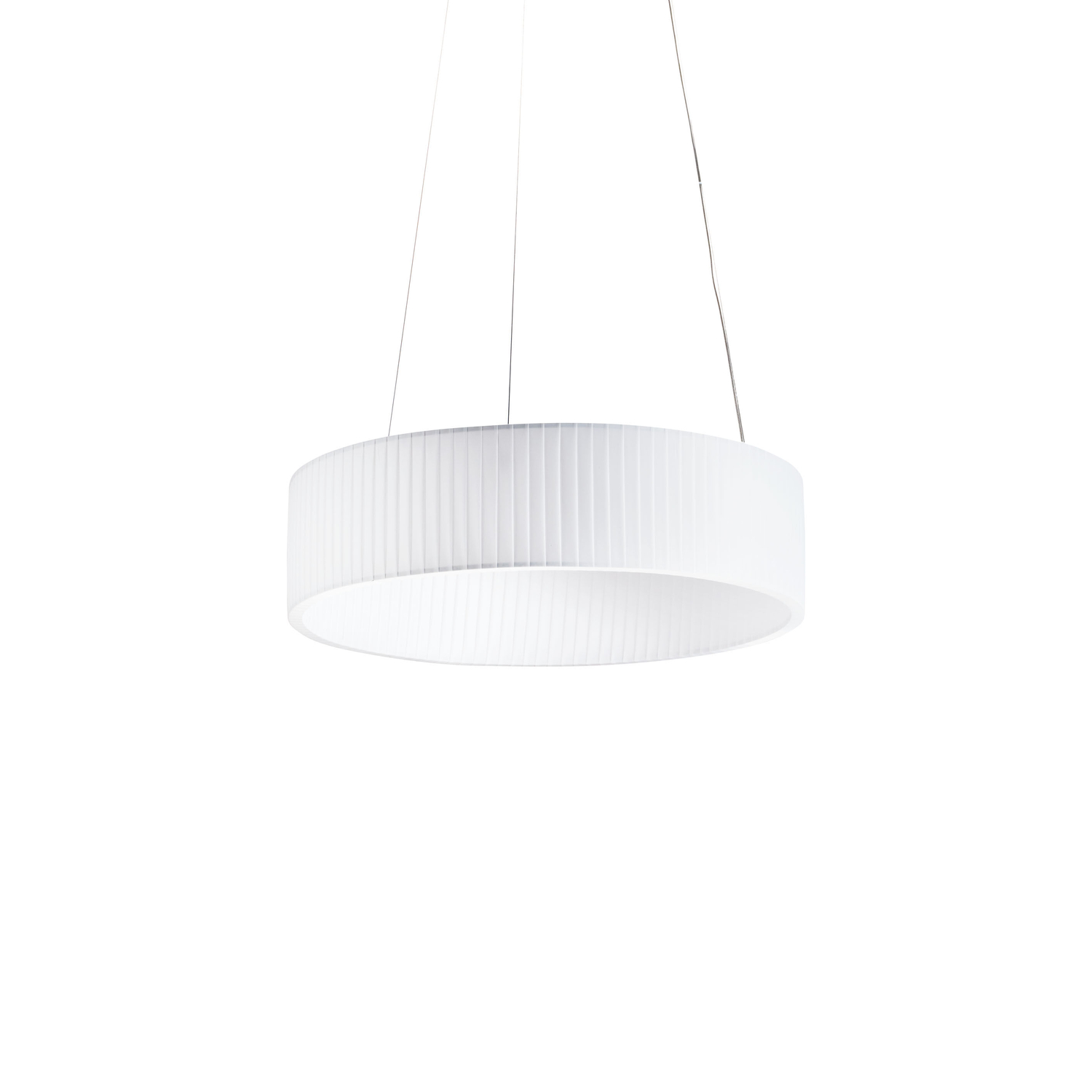 Dix Heures Dix - Suspension Ronde - Blanc - Tissu acrylique plissé - Designer Fabrice Berrux