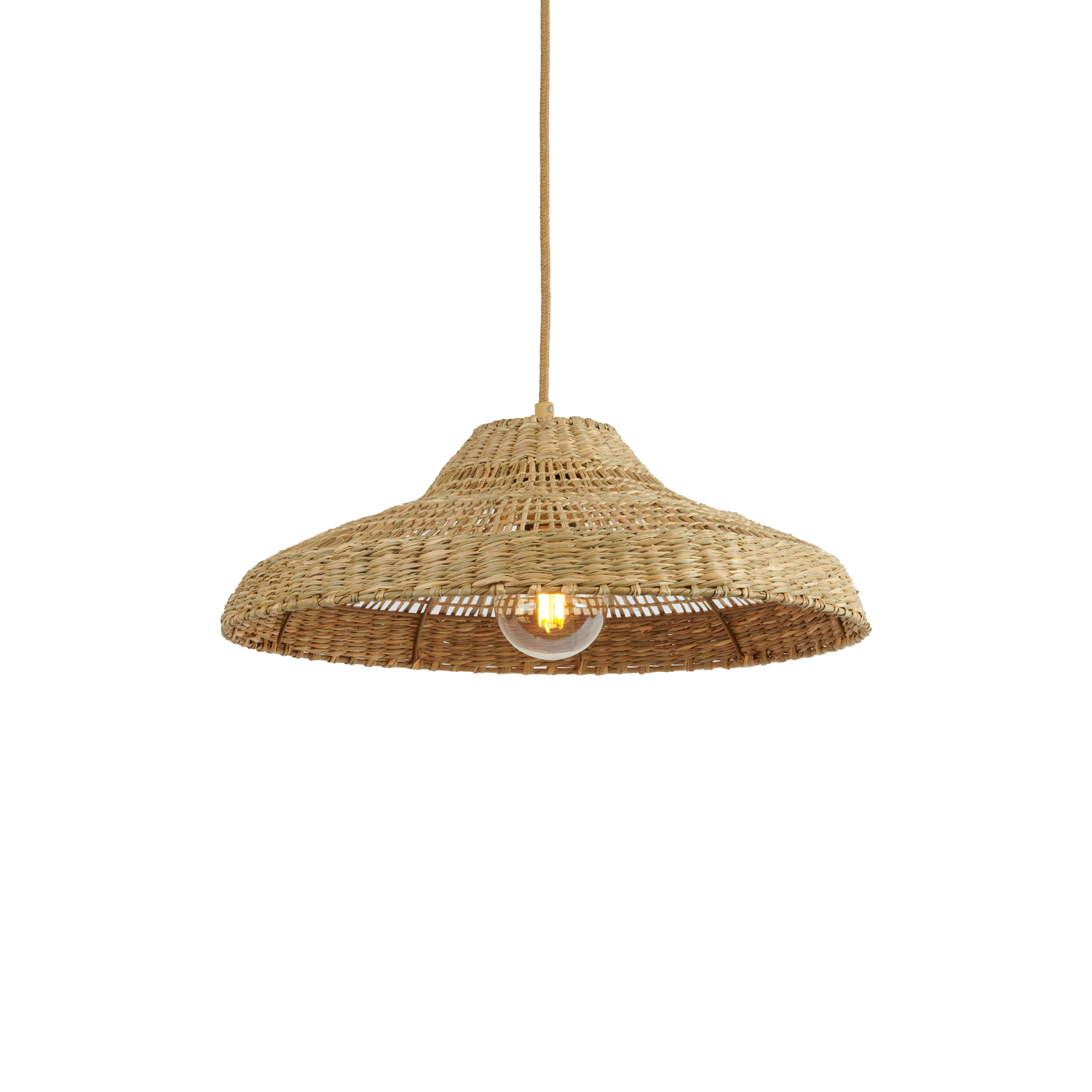 GOOD & MOJO - Suspension Santorini - Beige - Herbe marine
