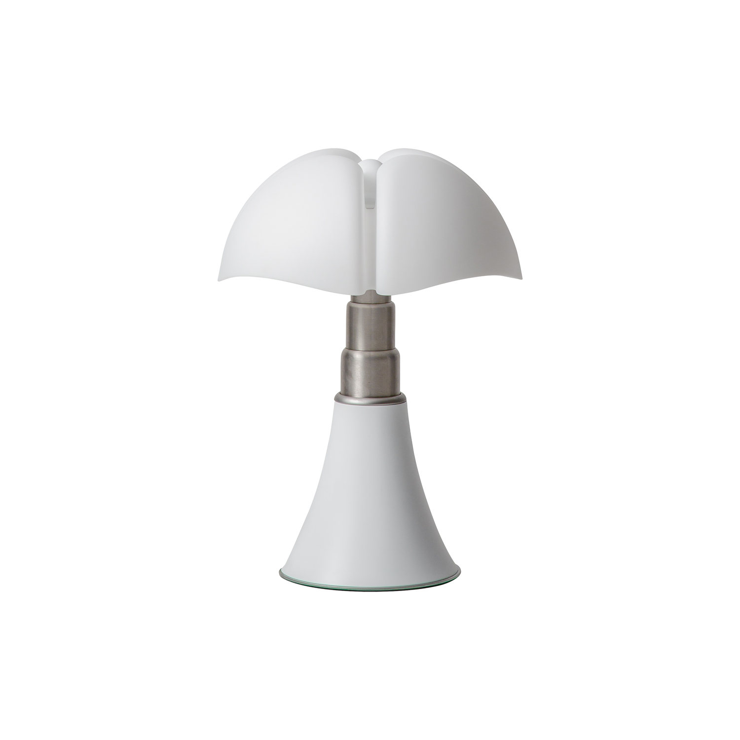 Martinelli Luce White - Table Lamp Pipistrello - Matt Painted Aluminium - Designer Gae Aulenti