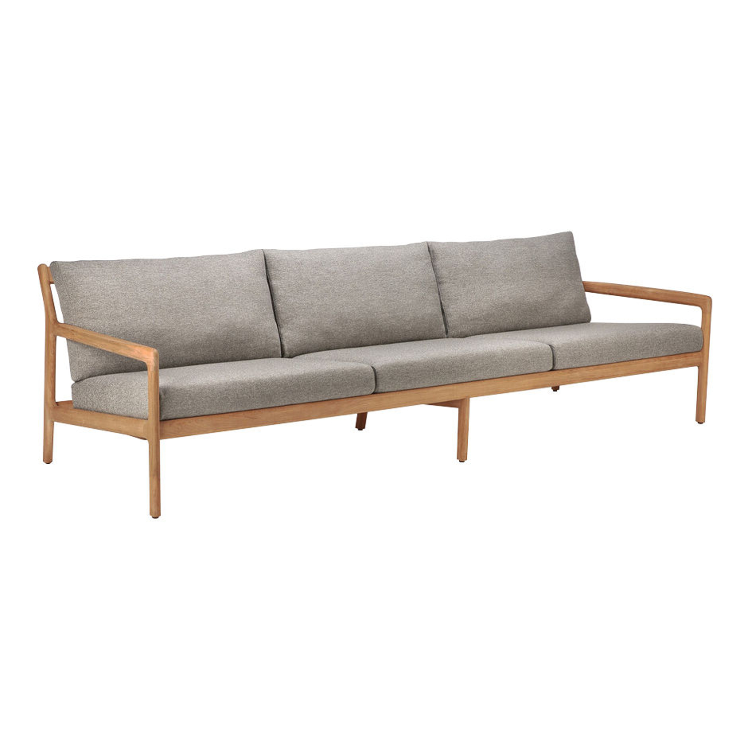 Ethnicraft - Canapé de jardin 3 places Jack outdoor - Gris - Tissu polypropylène - Designer Jacques Deneef