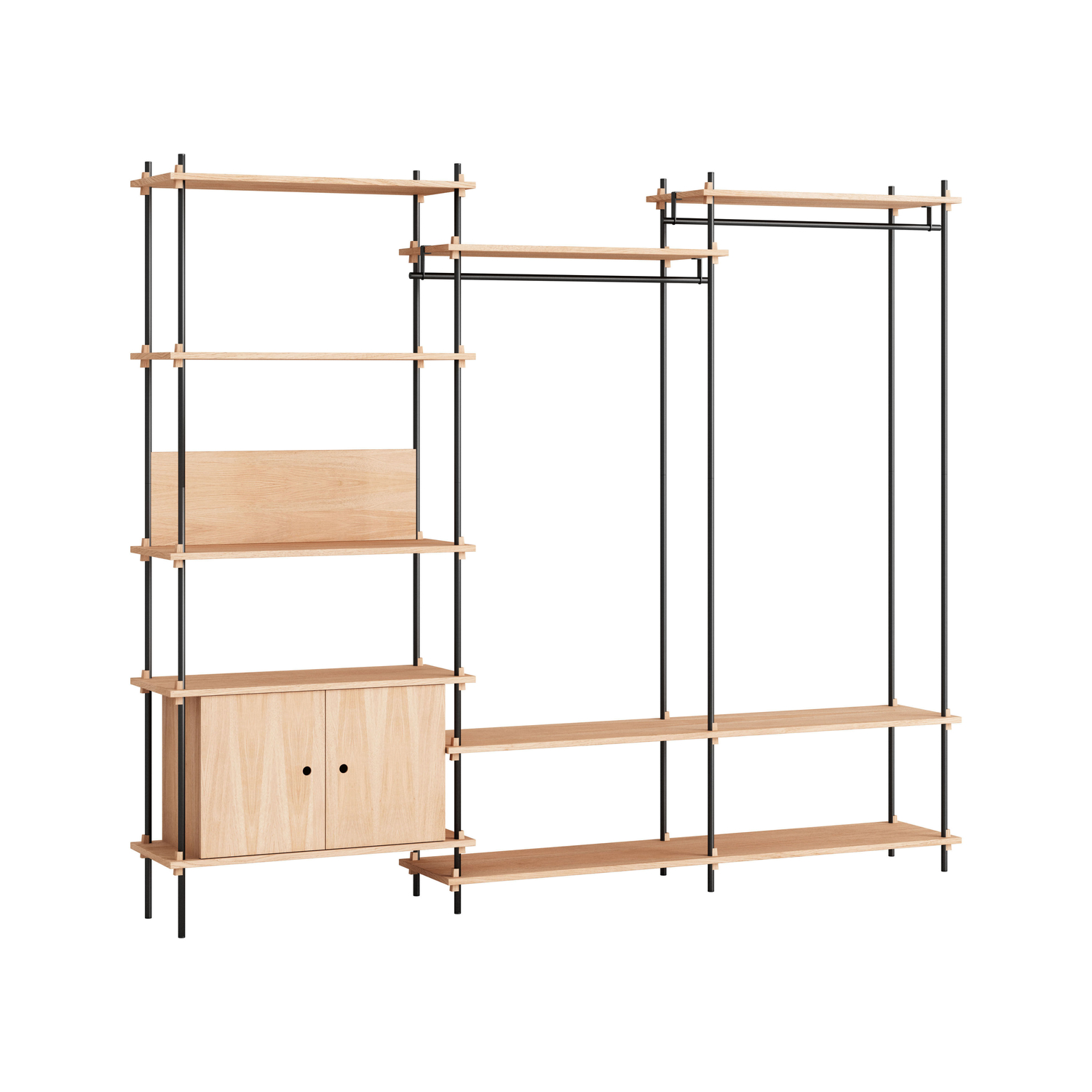 Moebe - Dressing Room Shelving System - Natural Wood - Oak Veneer Mdf