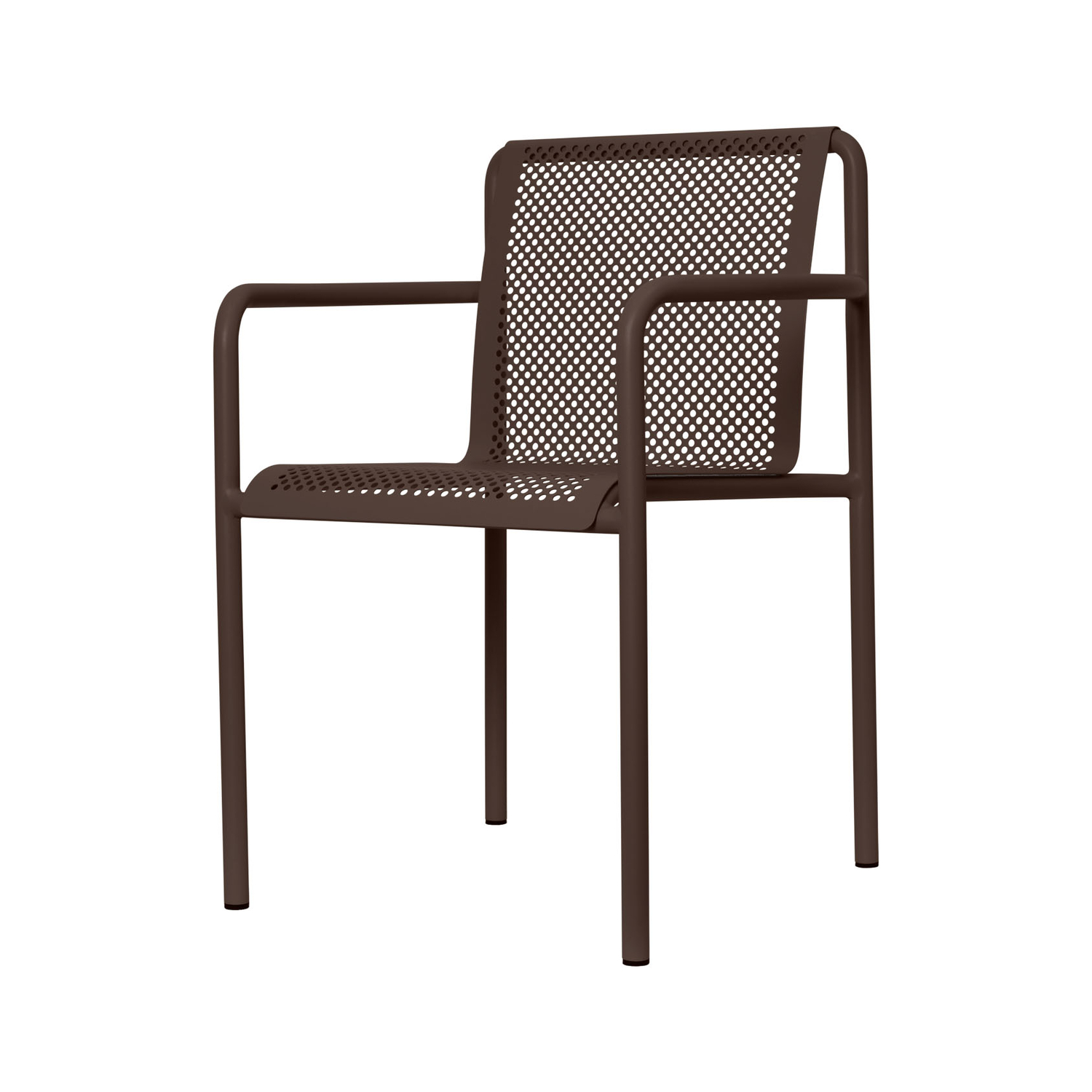 Ferm Living - Armlehnstuhl Dapple - Braun - Verzinkter, Pulverbeschichteter Stahl - Designer Says Who