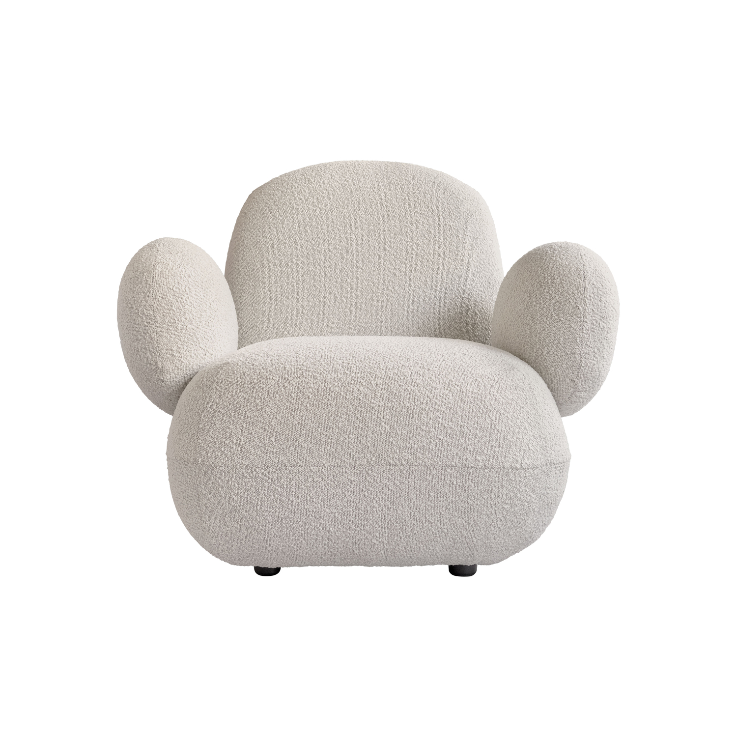 101 COPENHAGEN - Fauteuil rembourré Toe - Blanc - Tissu bouclé - Designer Tommy Hyldahl
